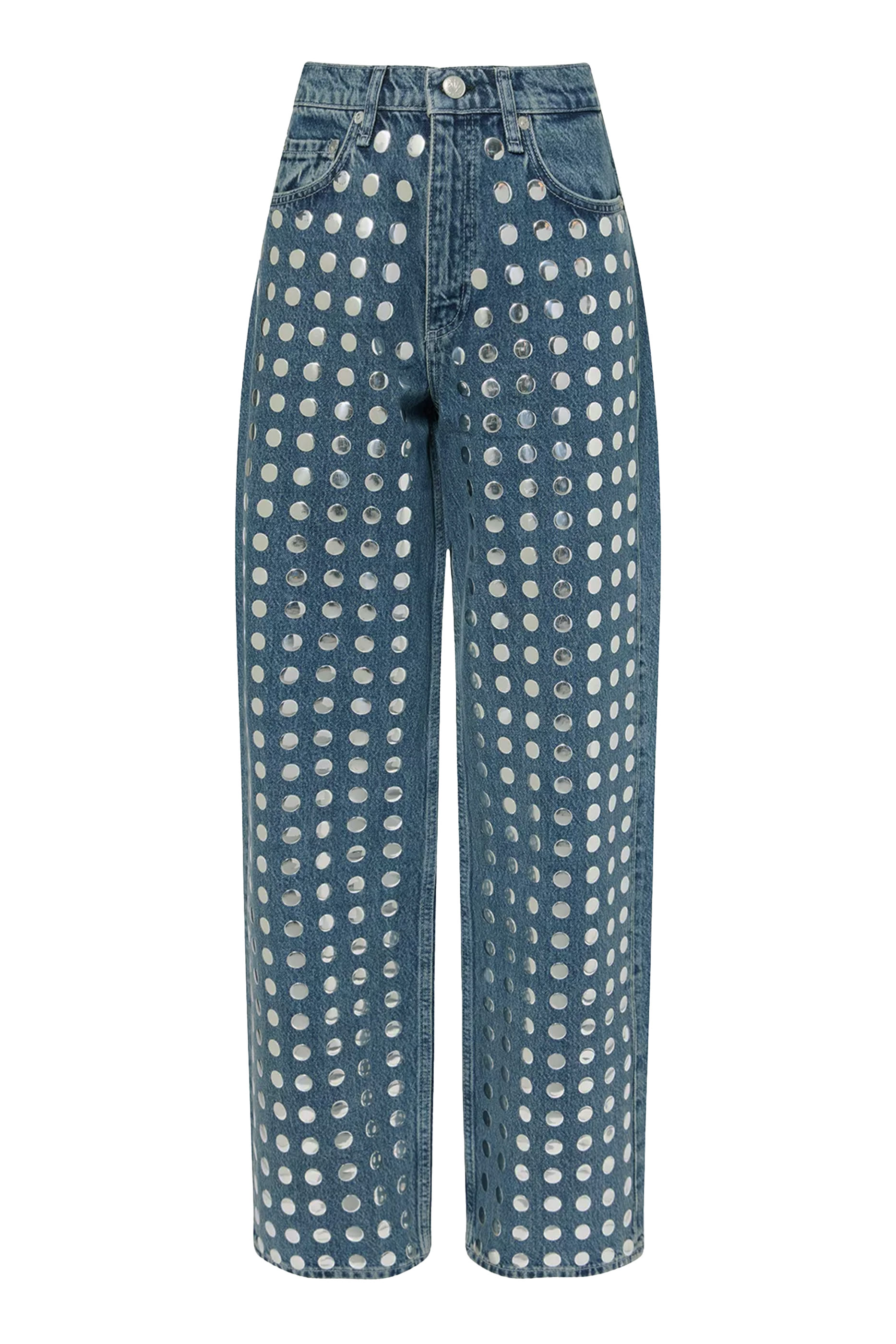 بنطال جينز شيا بقصة ساق مستقيمة مريحة