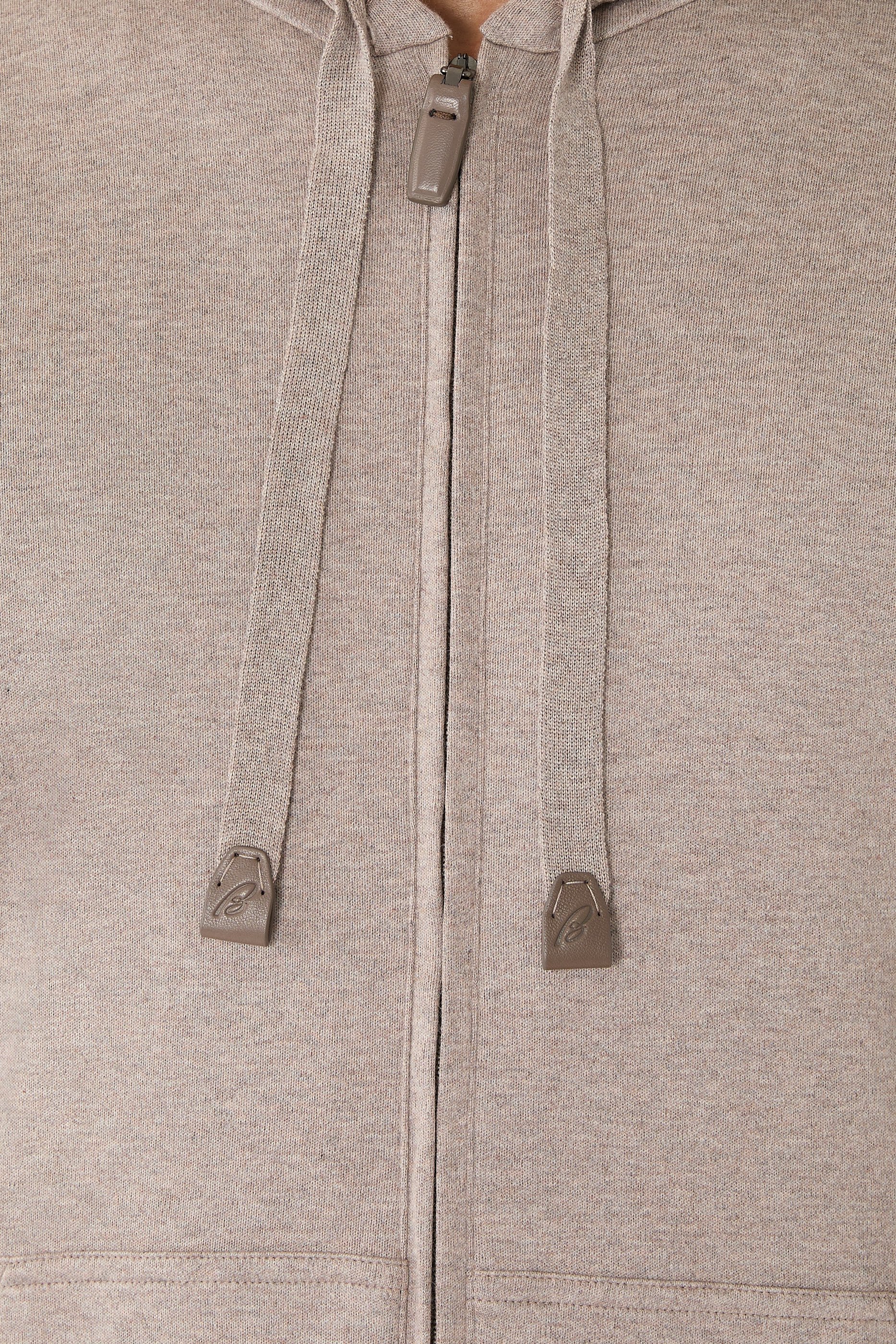 Stretch Cotton Piqué Full Zip Hoodie