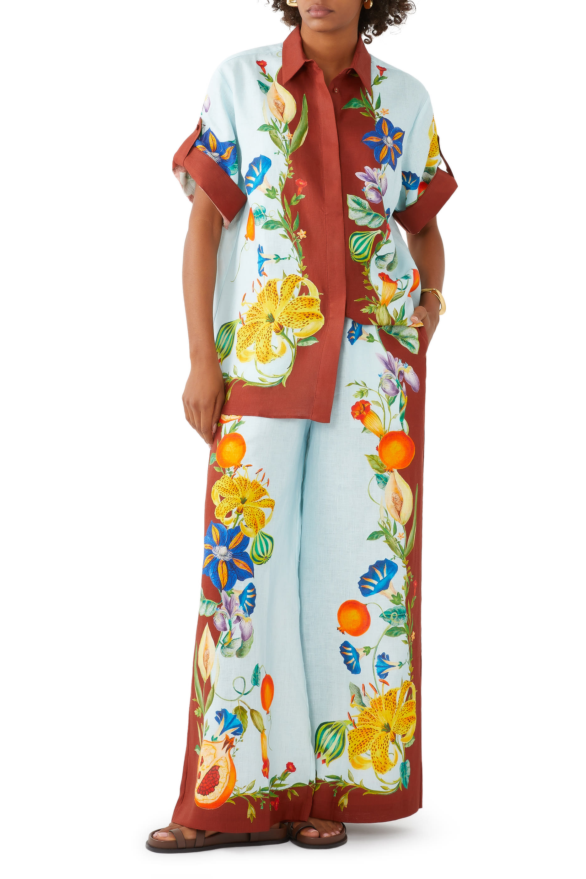 قميص داهيليا فلورال كتان