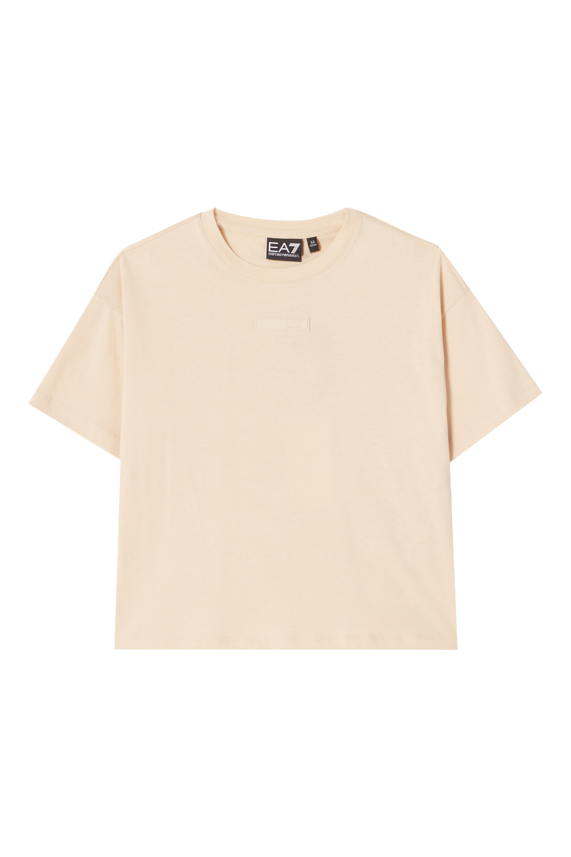 تيشيرت بنقشة شعار الماركة وزهور قطن للأطفال