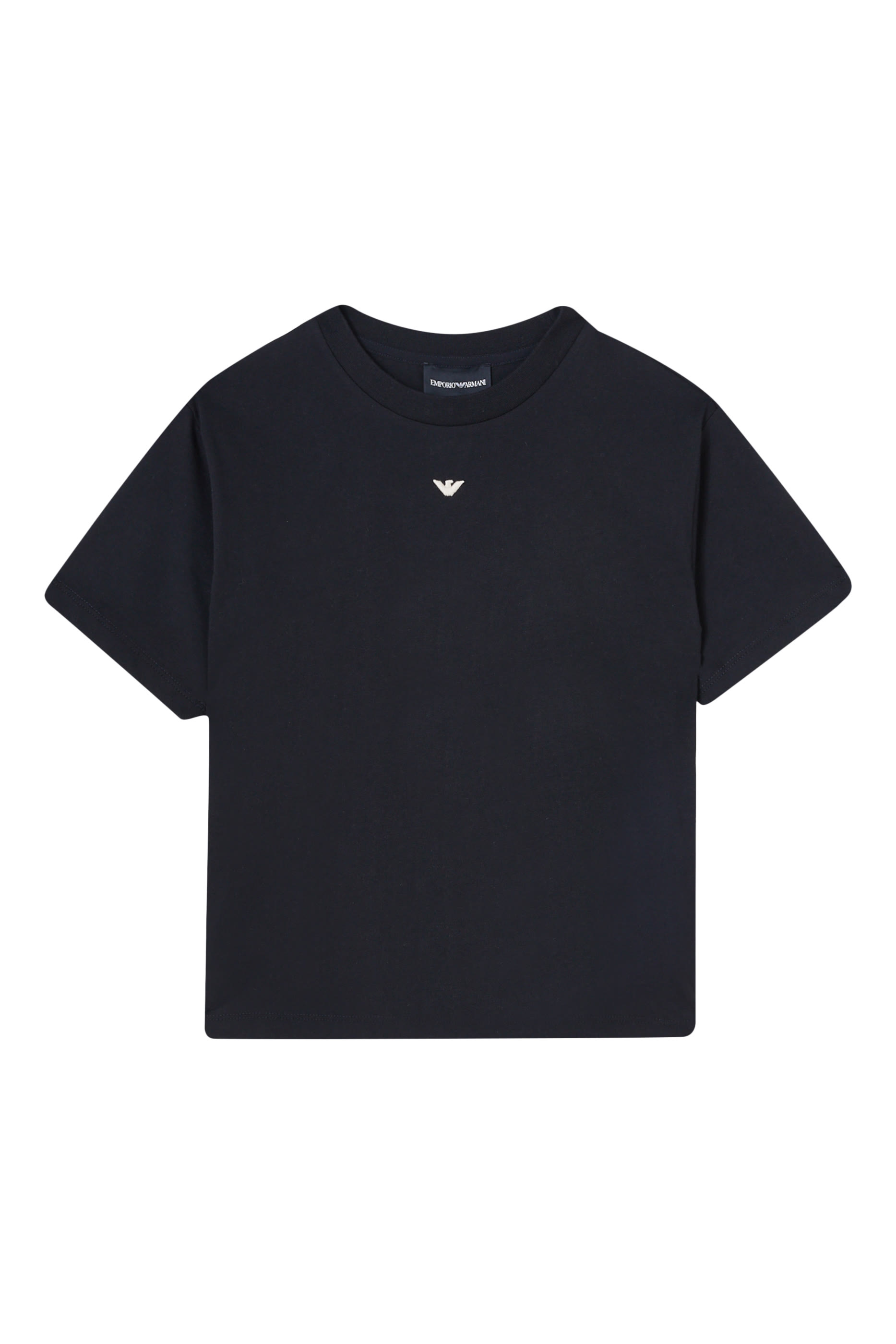 تيشيرت مطرز بشعار الماركة بحجم صغير قطن للأطفال