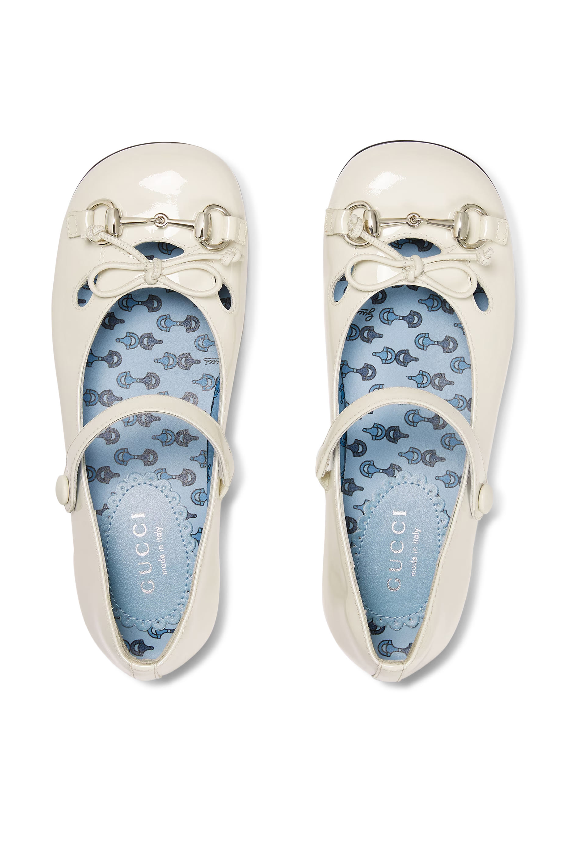 حذاء باليرينا بكعب مسطح بشعار الماركة للأطفال