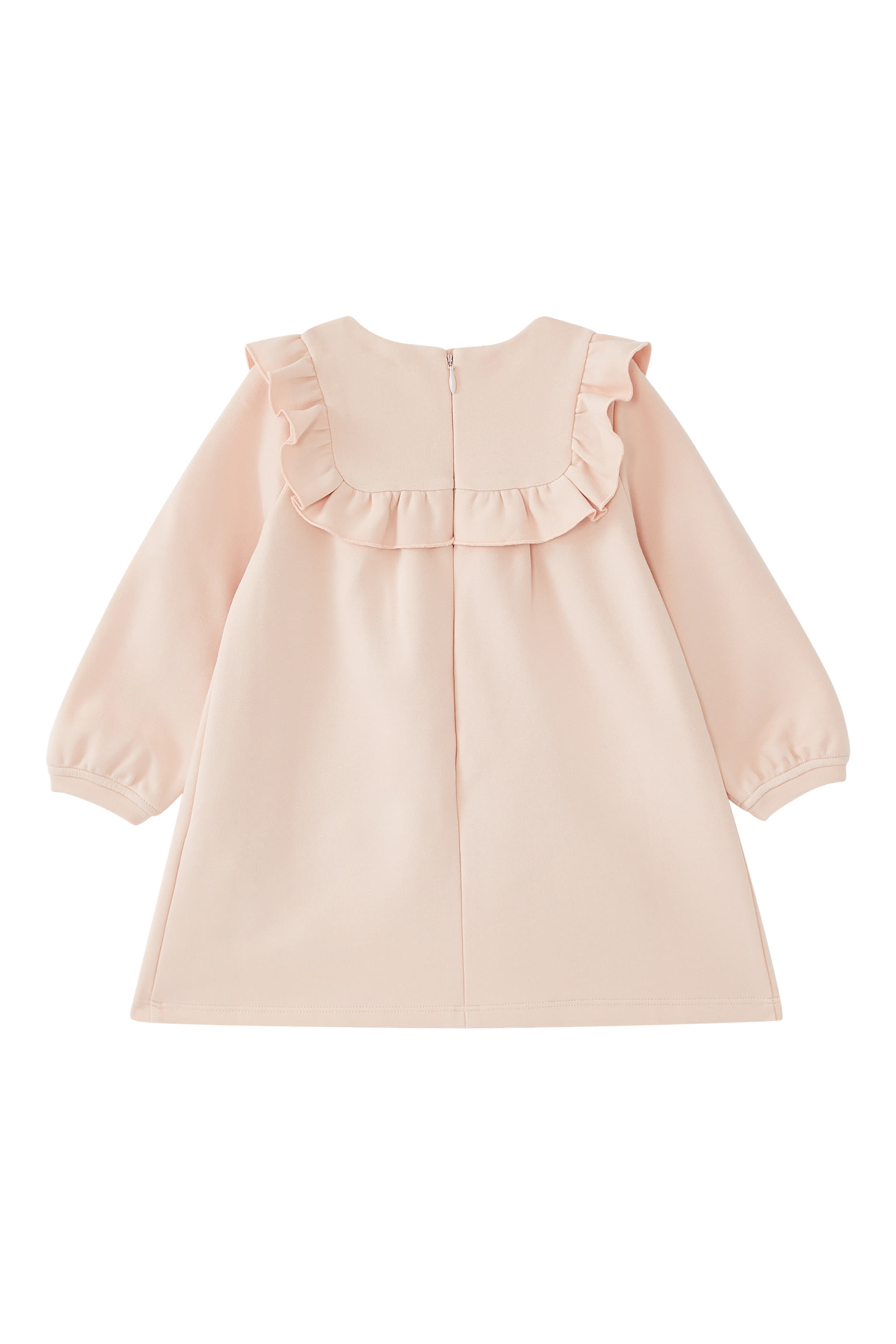 فستان للأطفال بأكمام طويلة وحافة كشكش