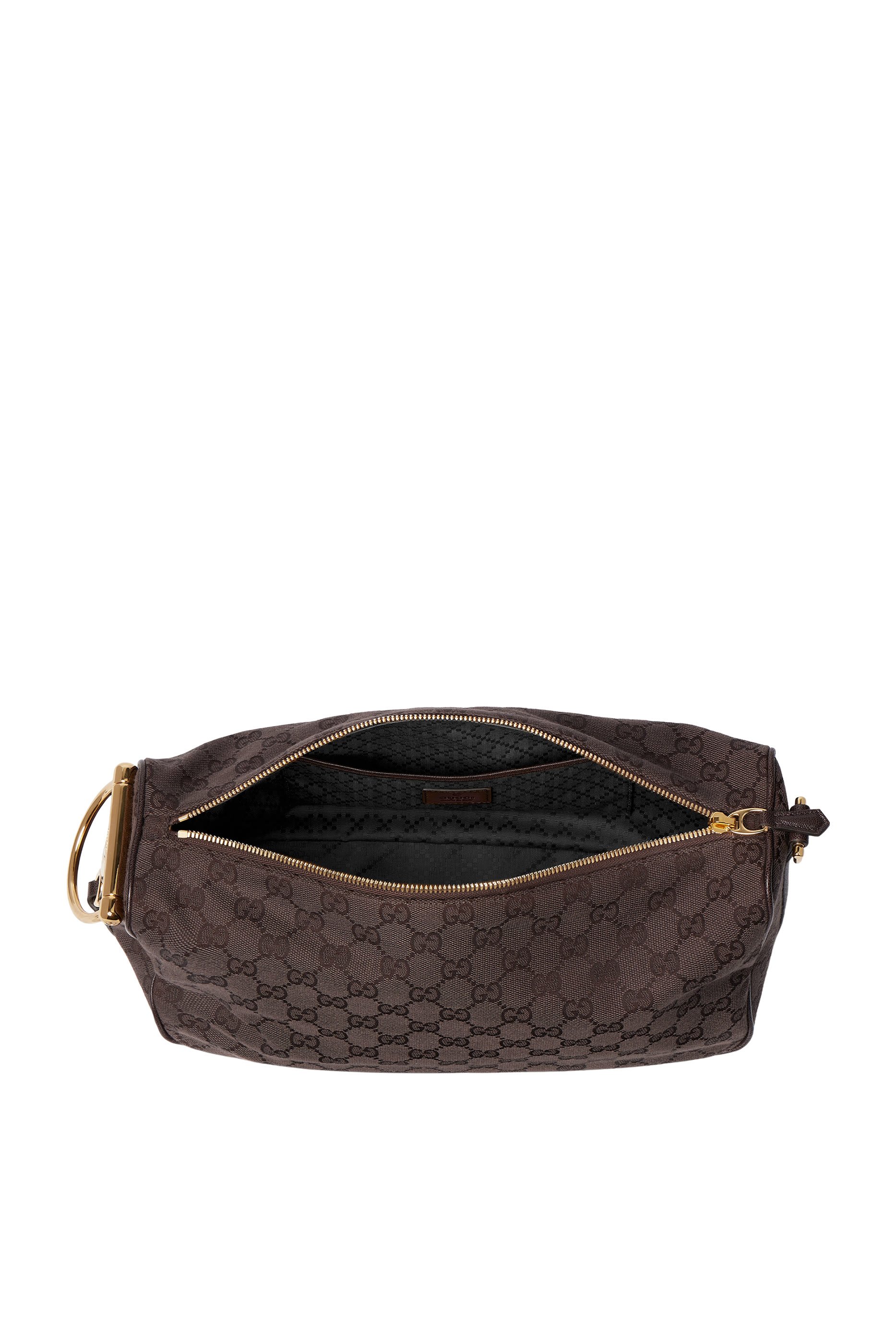 حقيبة كتف بنصف حلية لجام الحصان متوسطة الحجم