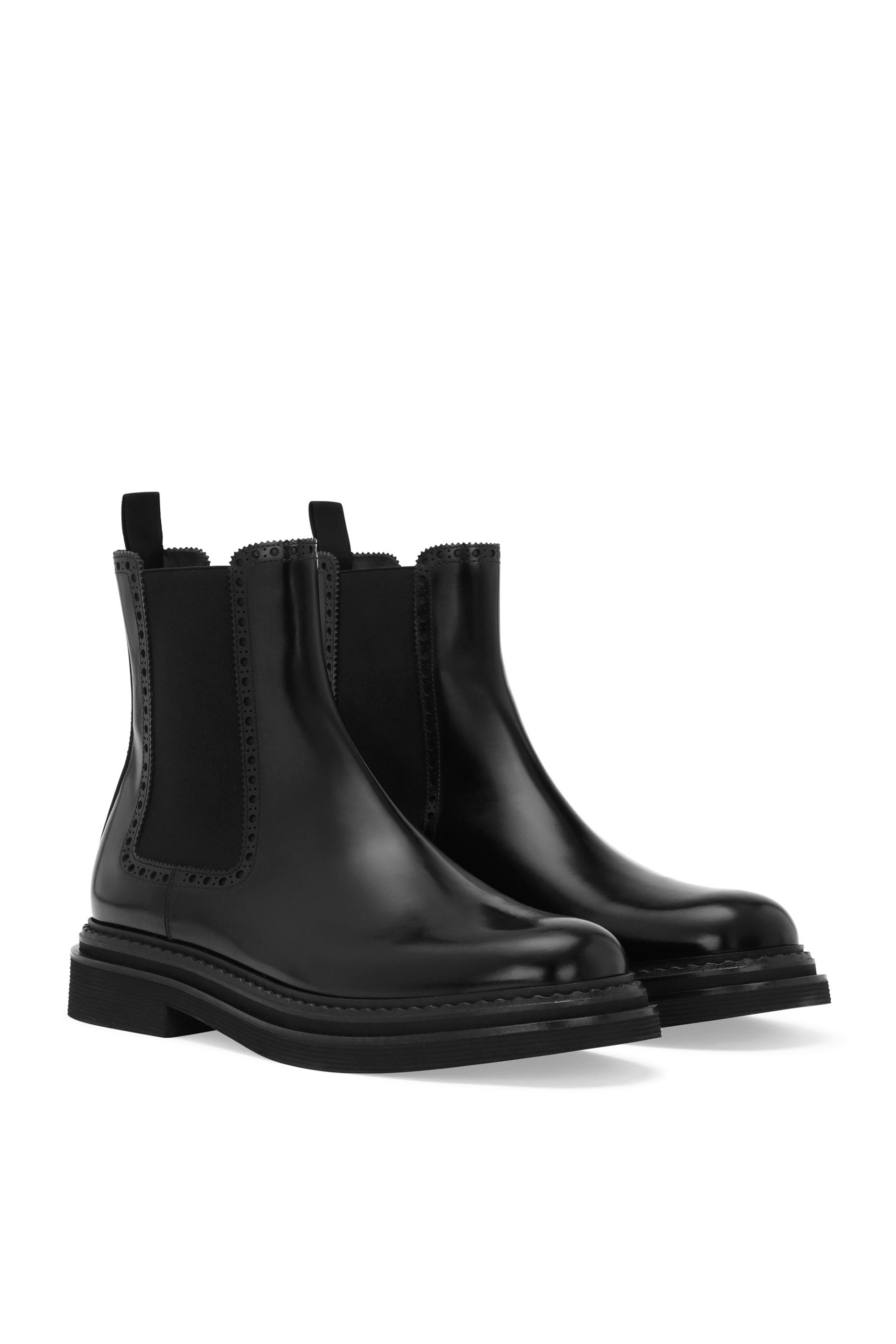 بوت بطول الكاحل جلد عجل ناعم