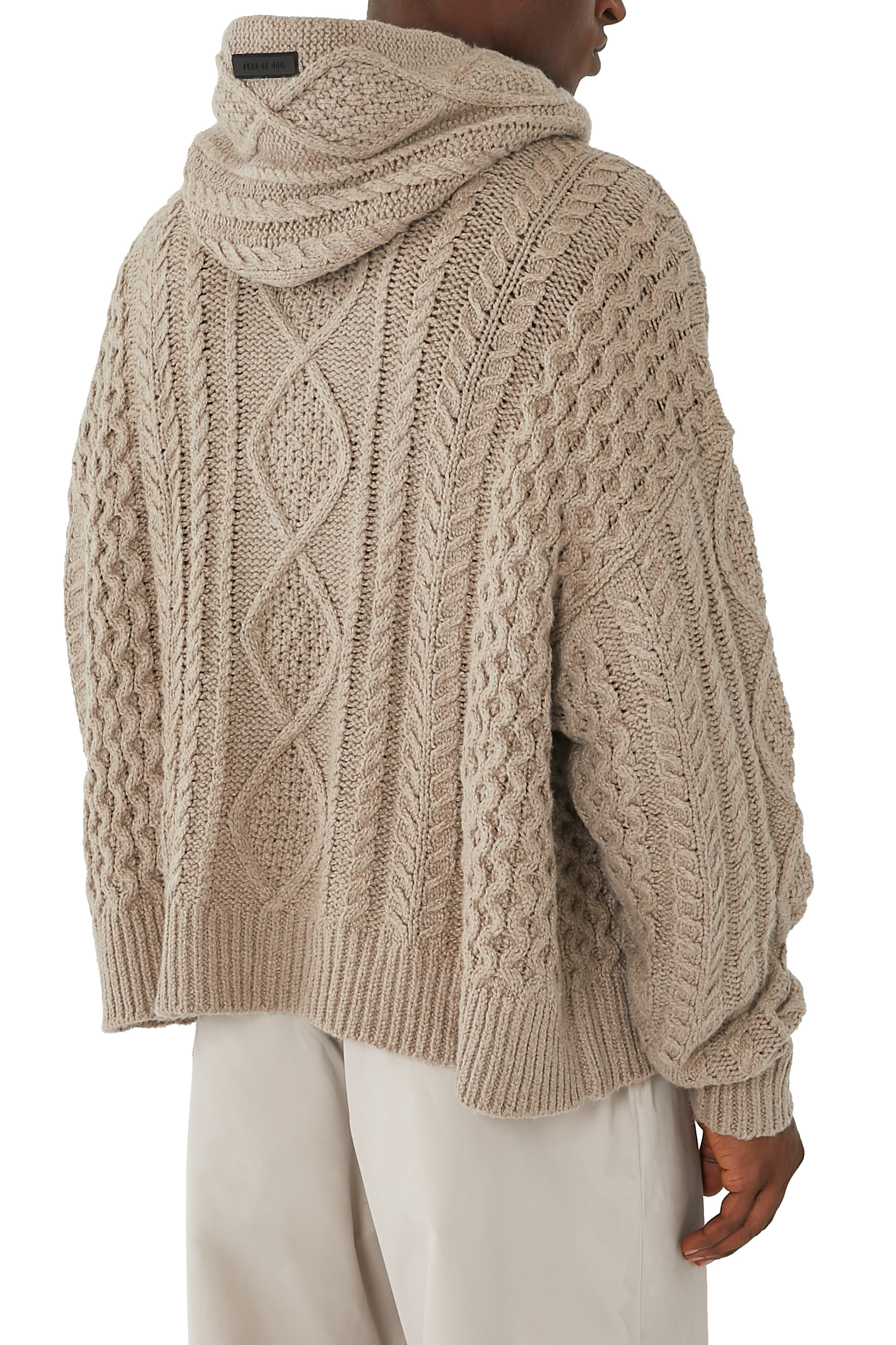 هودي منسوج بغرزة االضفيرة