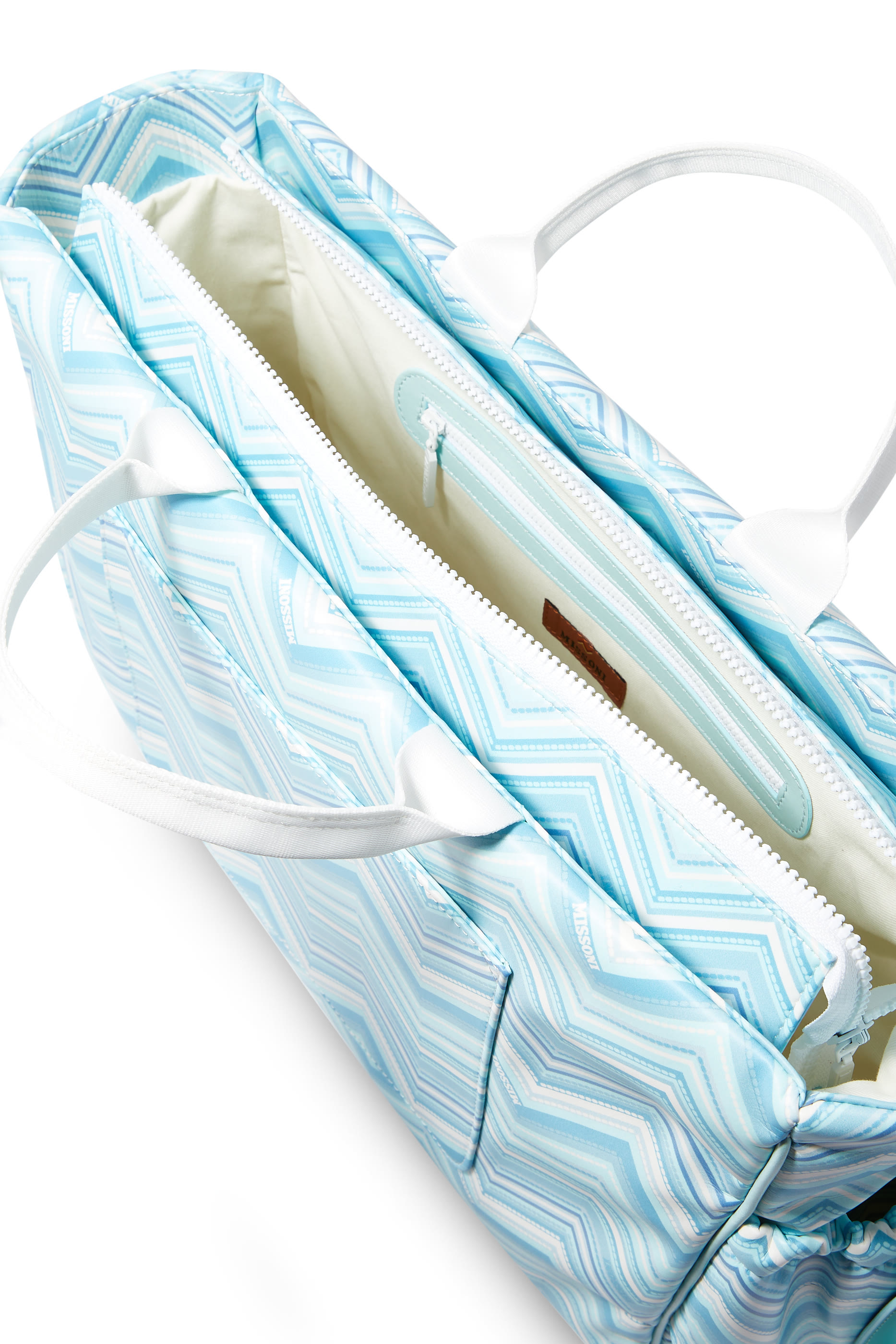 حقيبة مستلزمات أطفال بنقشة خطوط متعرجة