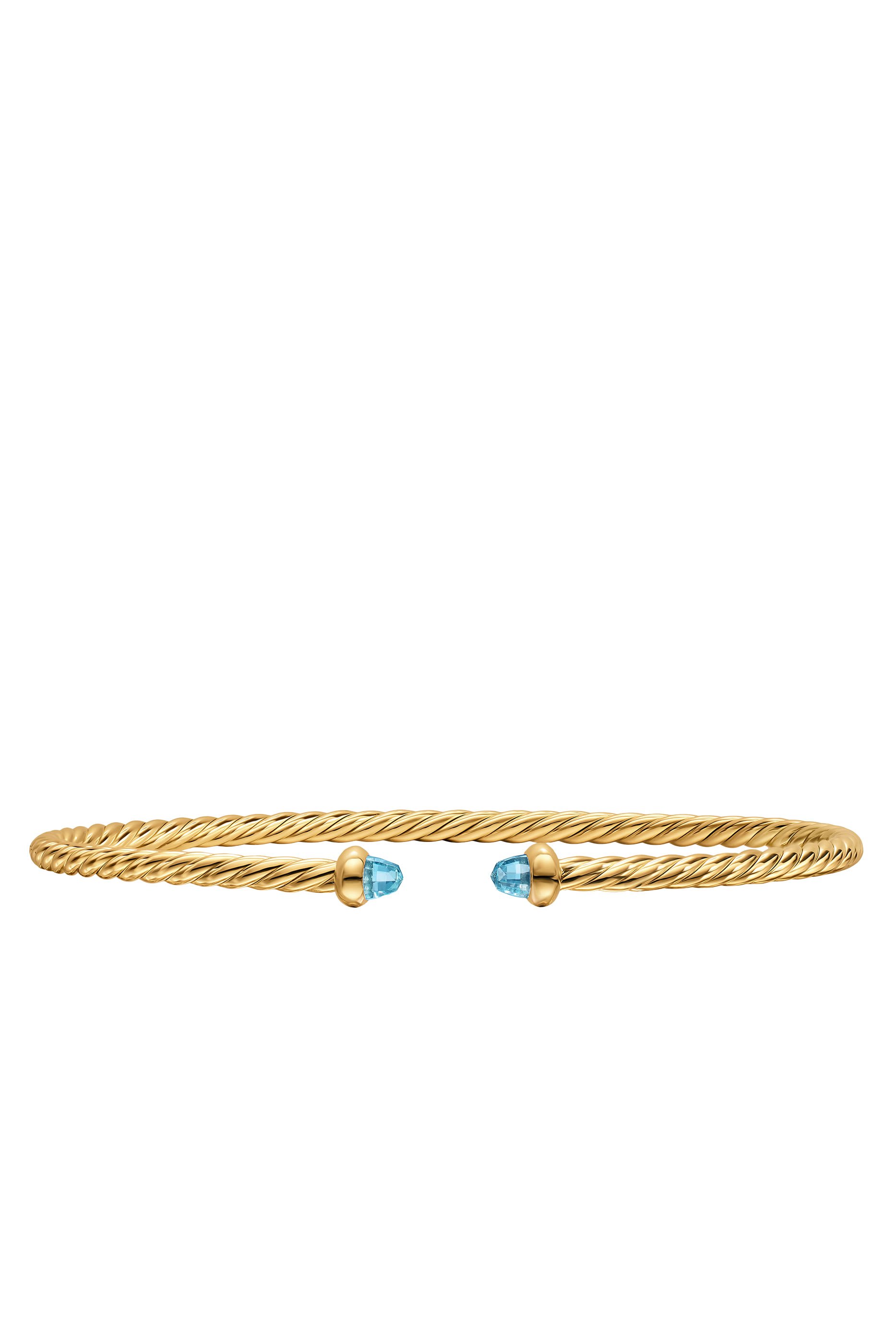Cablespira&reg; Flex Bracelet, 18k Yellow Gold & Topaz