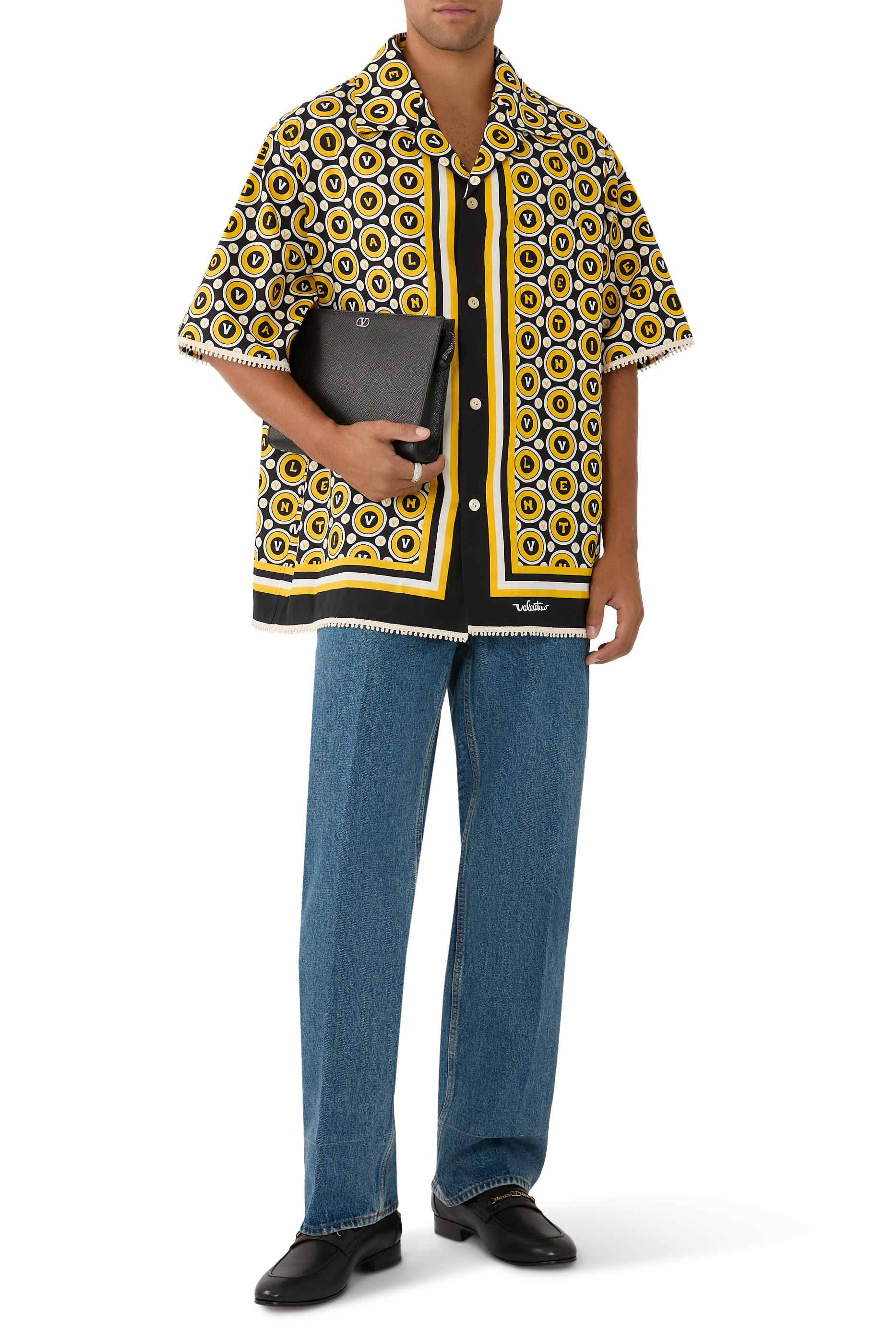 قميص بولينغ قطن بوبلين