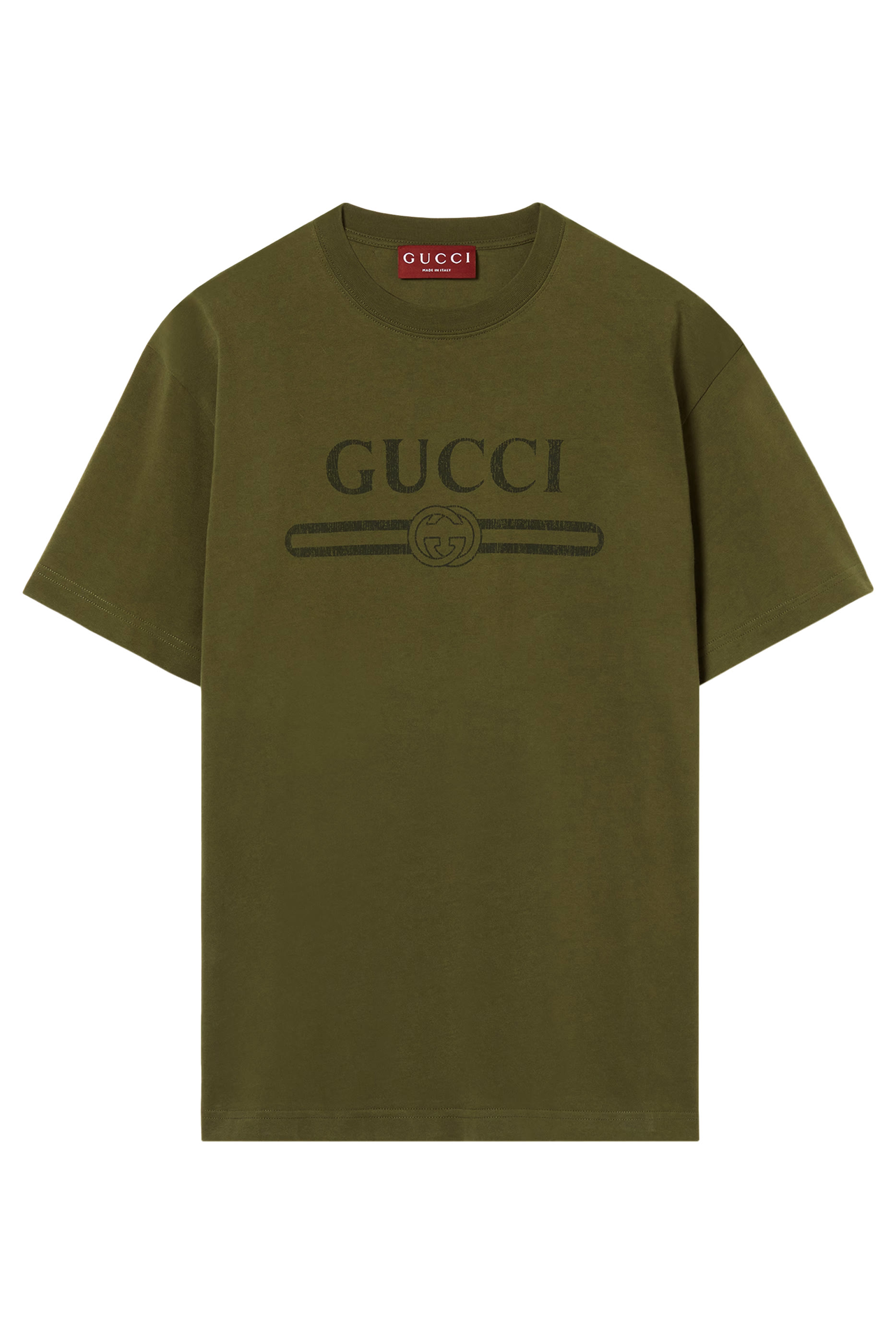 تيشيرت بطبعة شعار الماركة قطن جرسيه