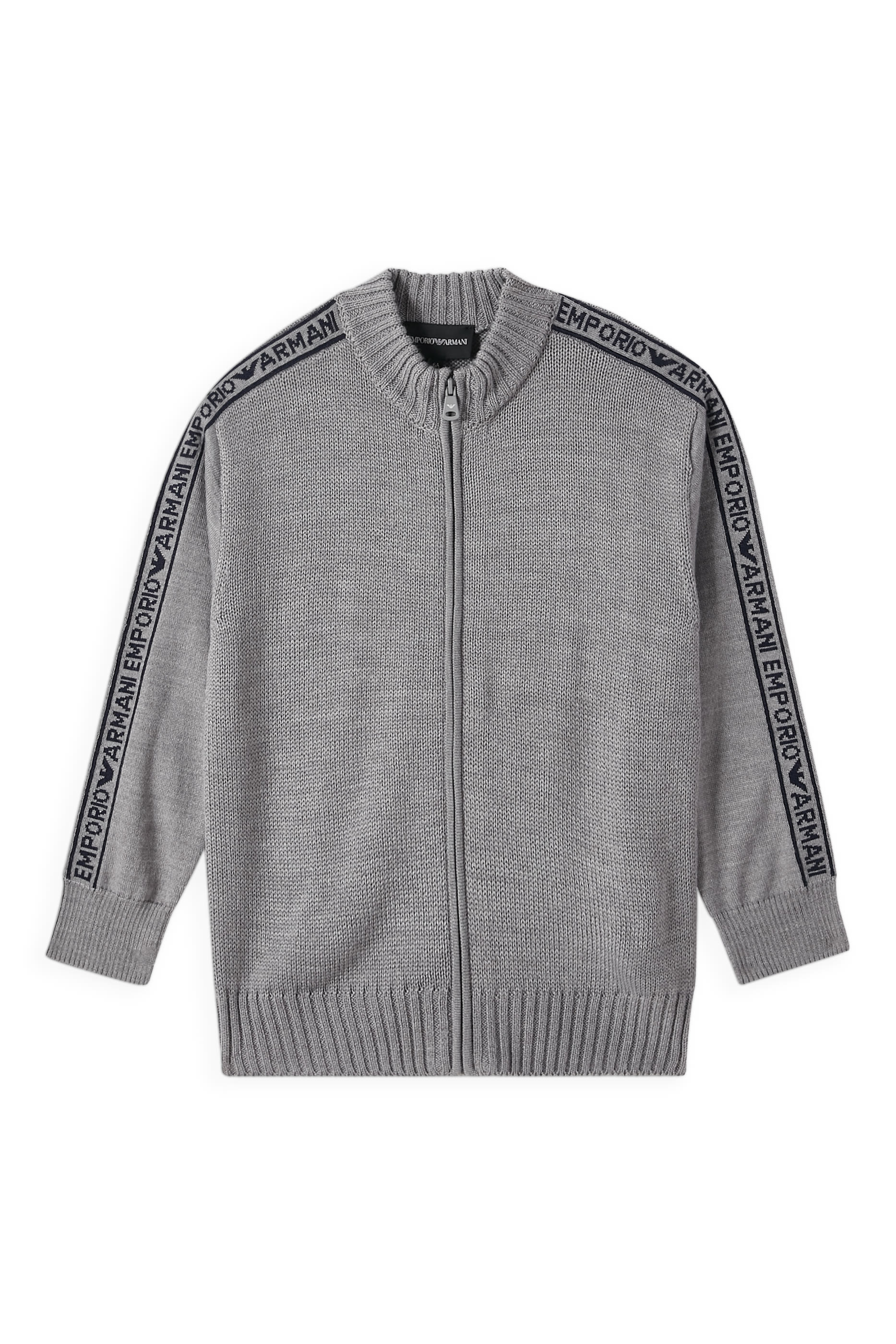 كارديغان بسحاب وبشريط بشعار الماركة للأطفال