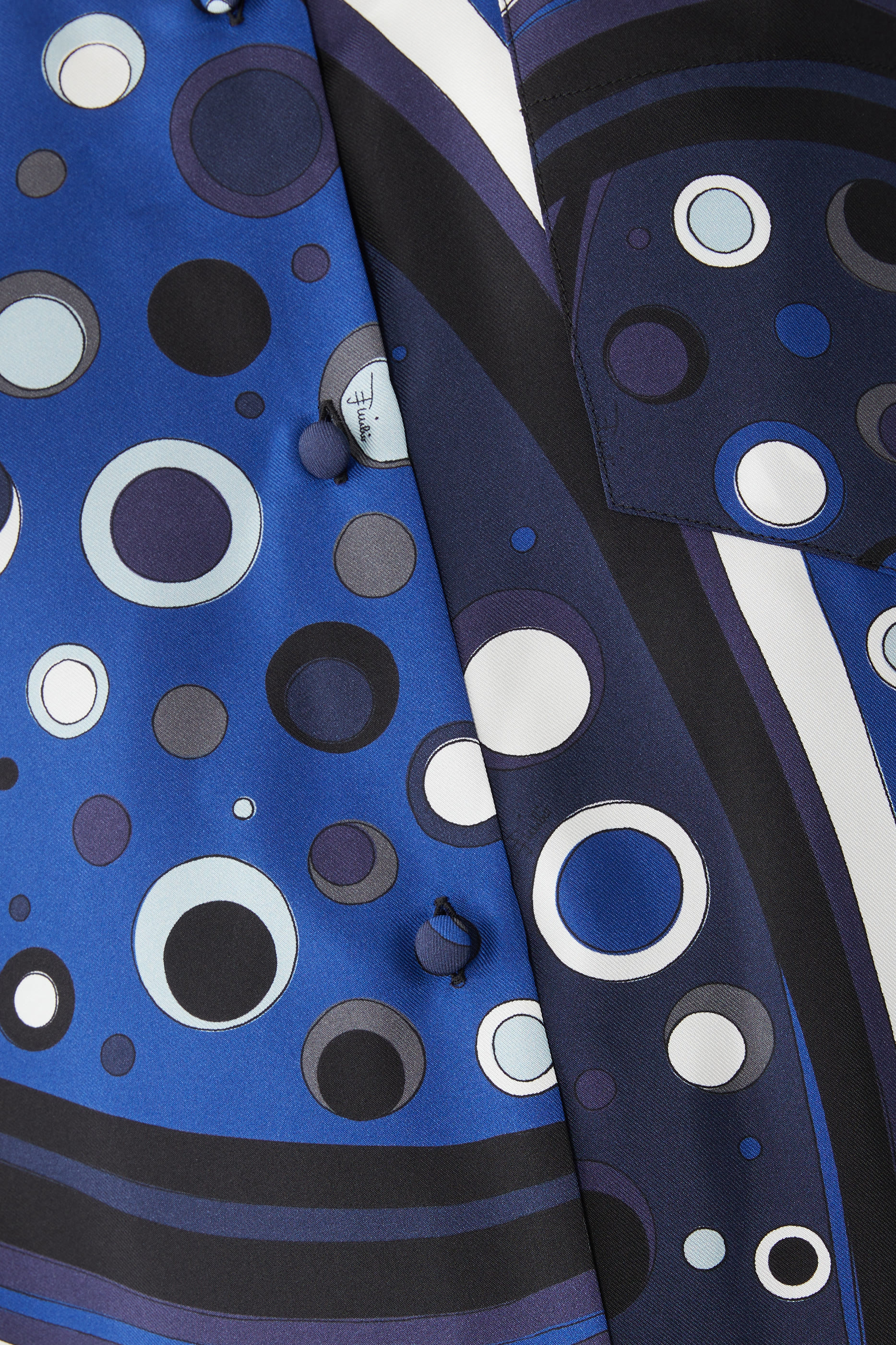 قميص بطبعة فونتان حرير تويل