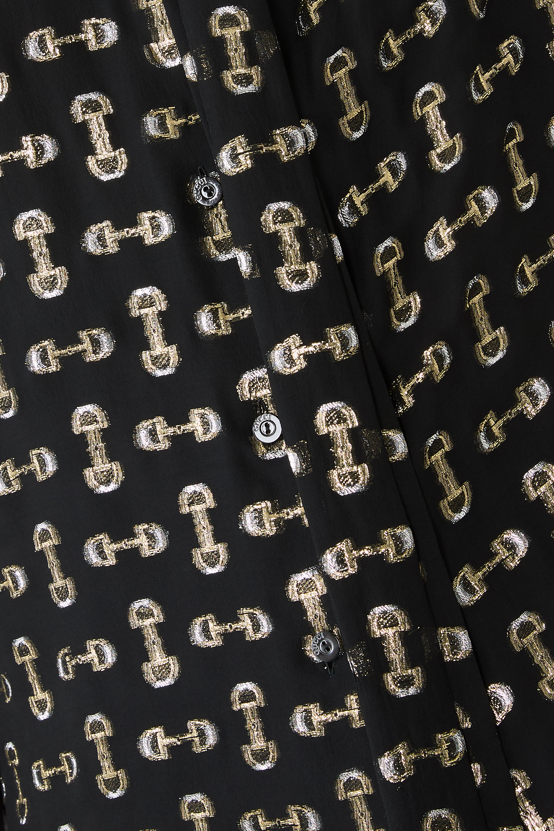 قميص بنقشة شعار الماركة حرير فيل كوبيه