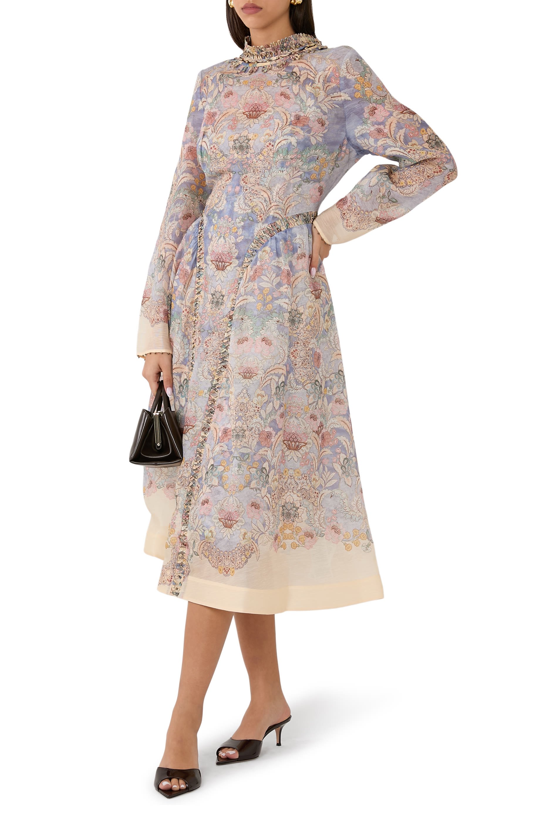 فستان ريبيليون متوسط الطول مزين بخرز