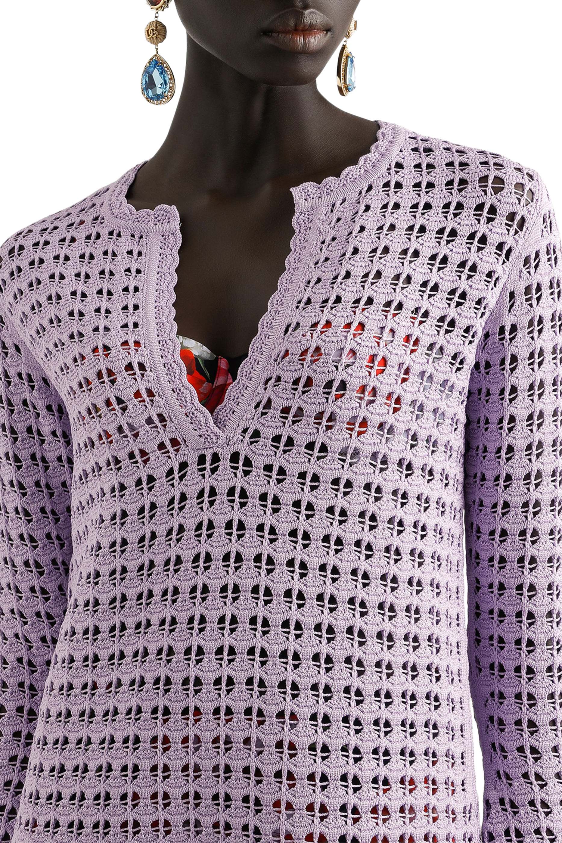 فستان قصير كروشيه