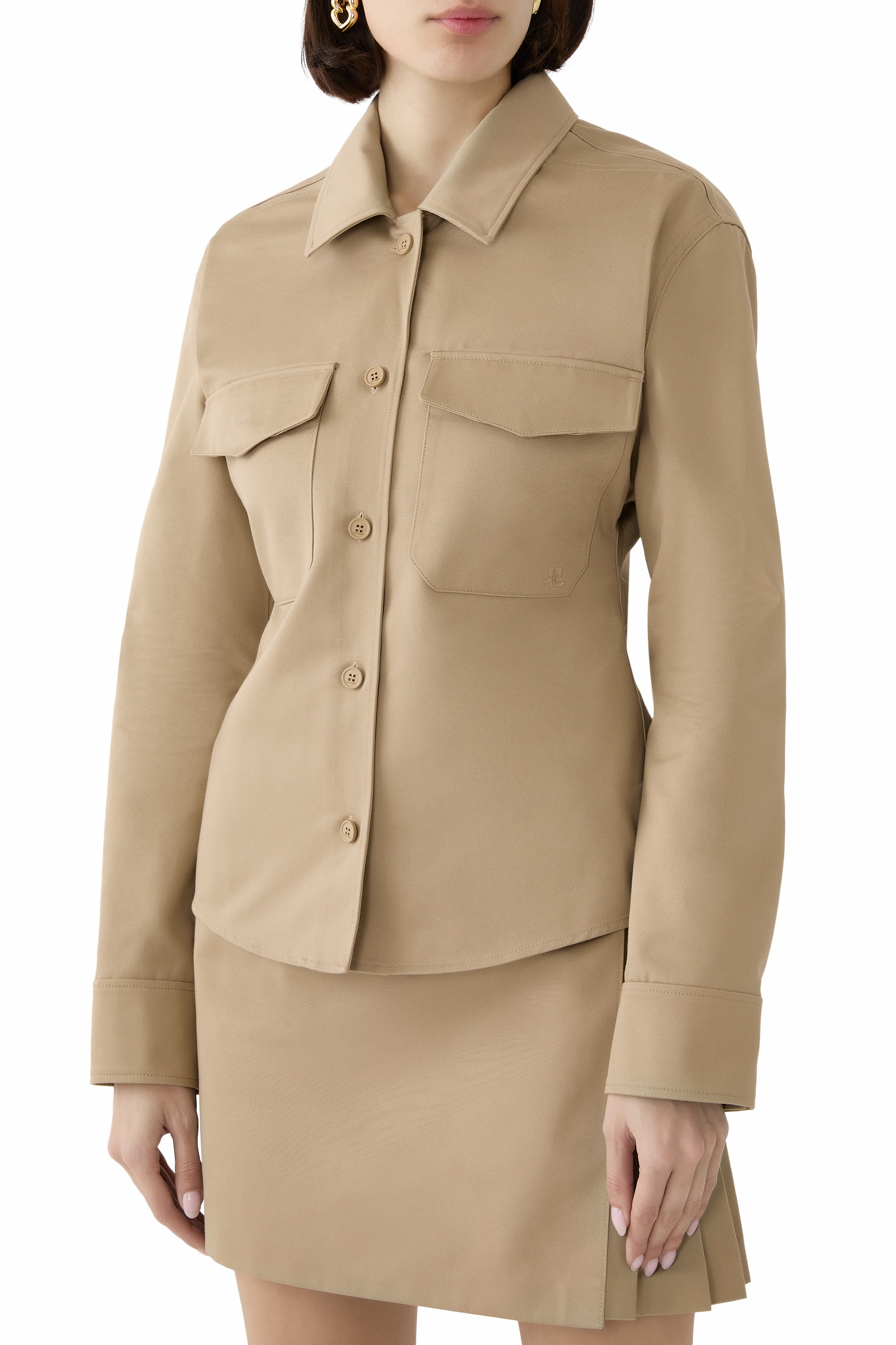 قميص يوتيليتي بأكمام طويلة