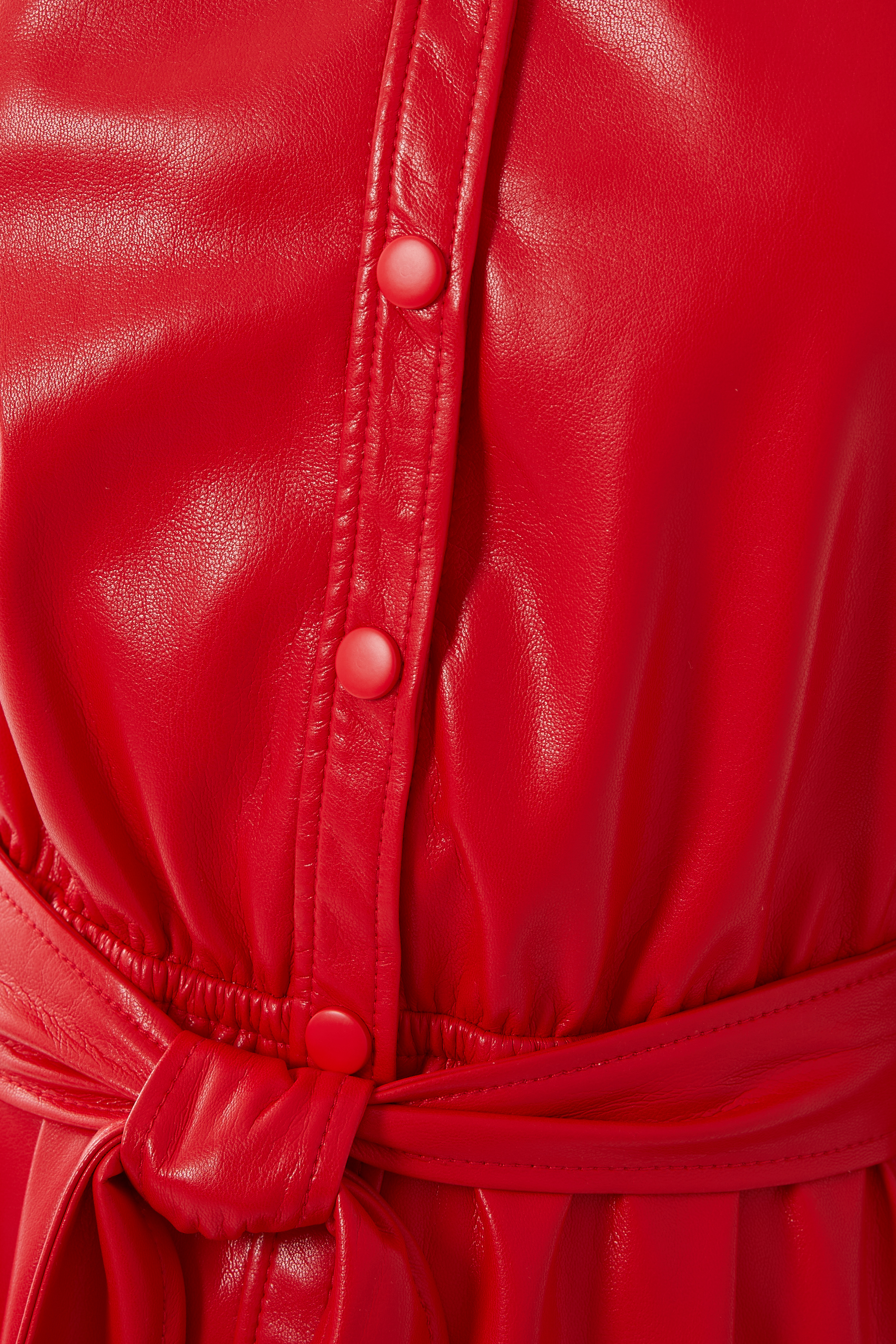 فستان لورلين قصير جلد نباتي