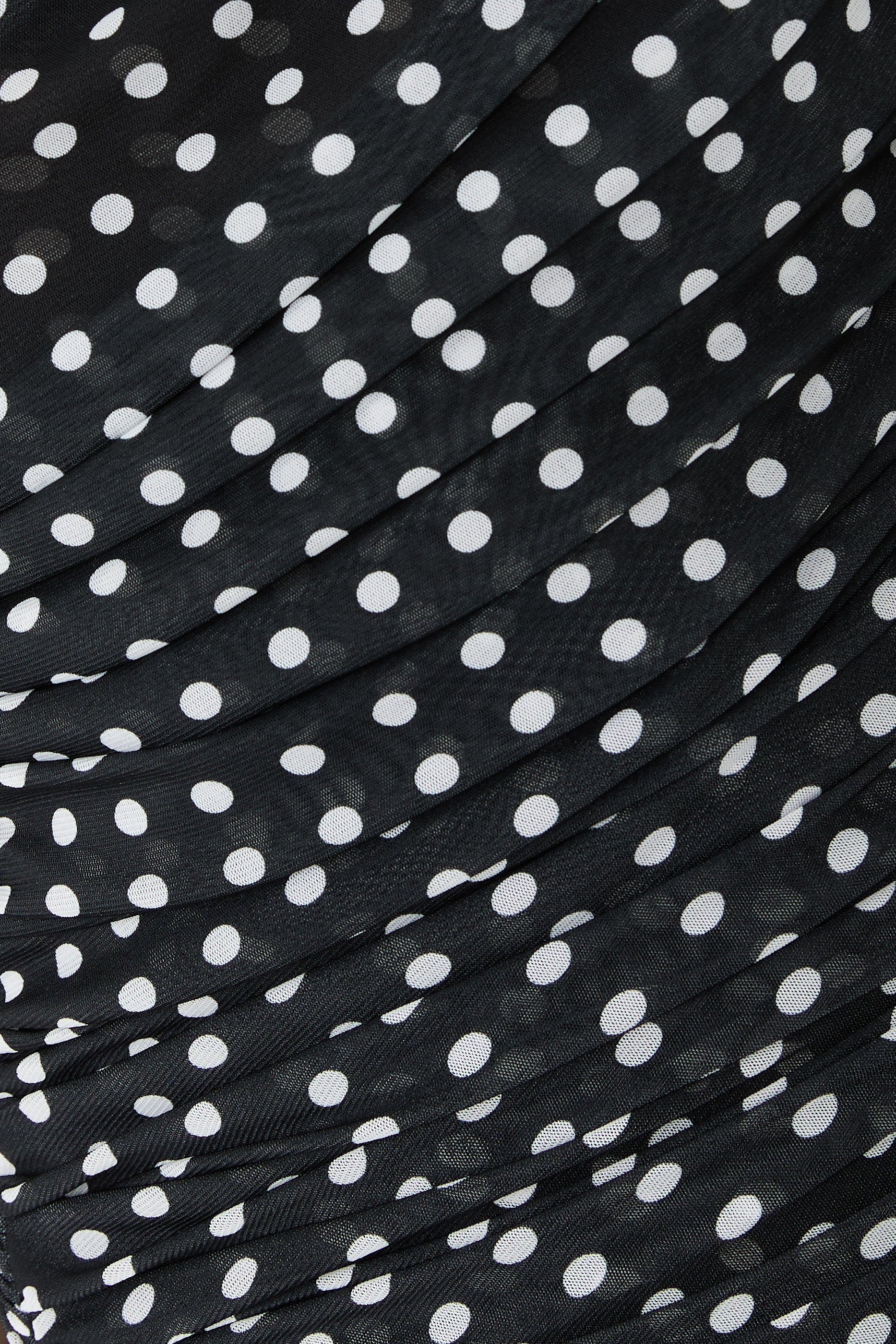 فستان بتصميم درابيه غير متماثل، نايلون معاد تدويره