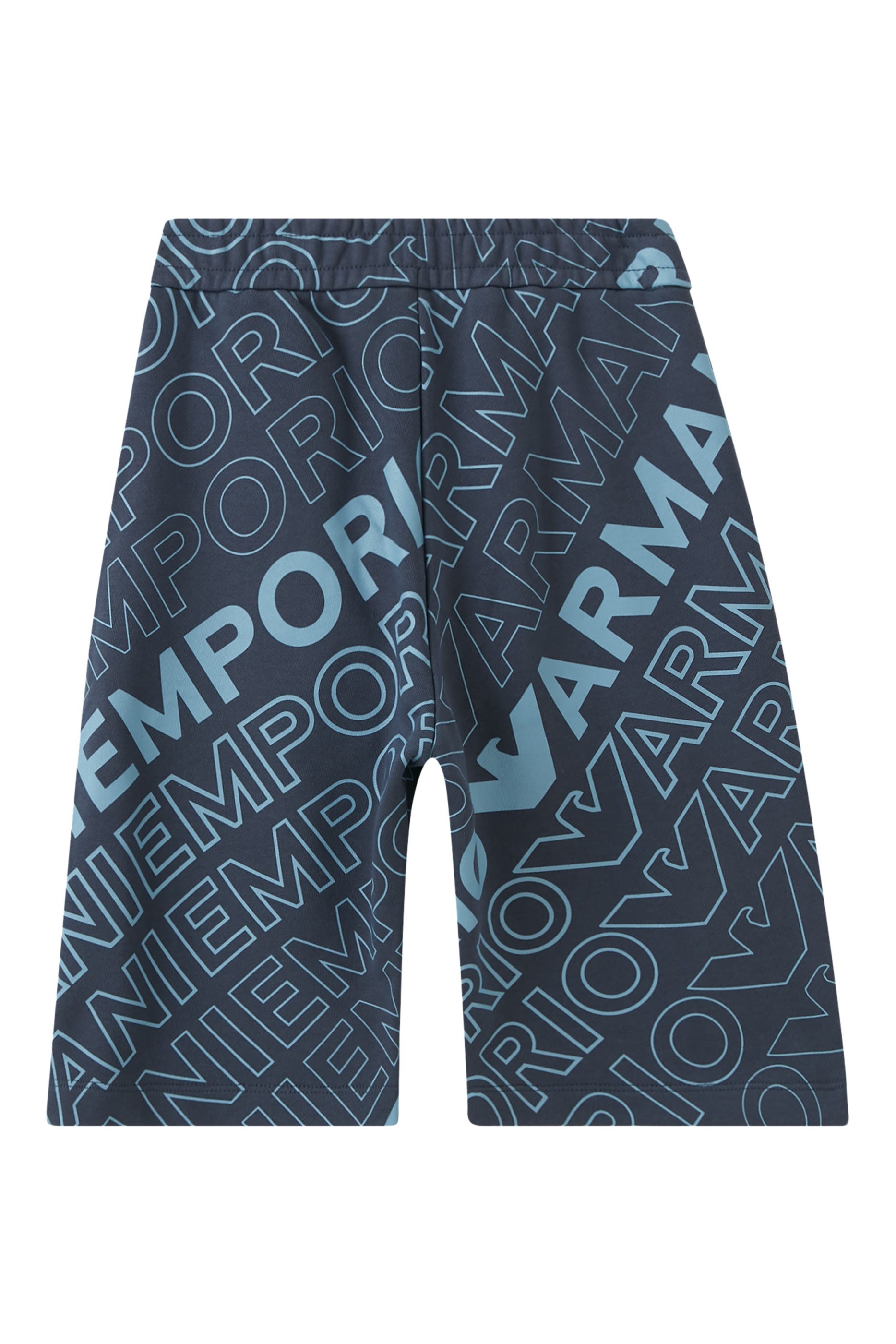 شورت بخصر مطاطي وشعار الماركة للأطفال