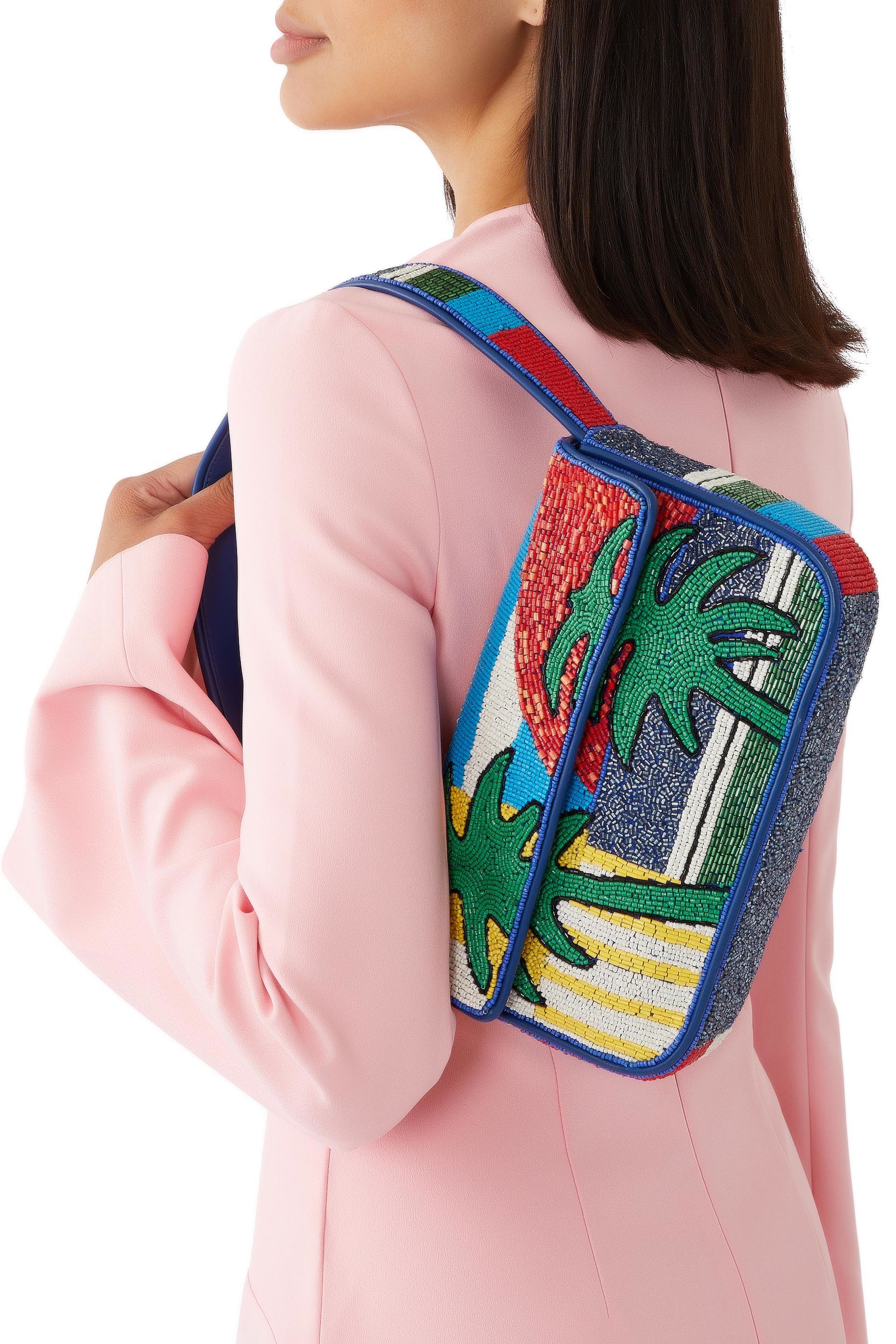 حقيبة تومي مطرزة بخرز