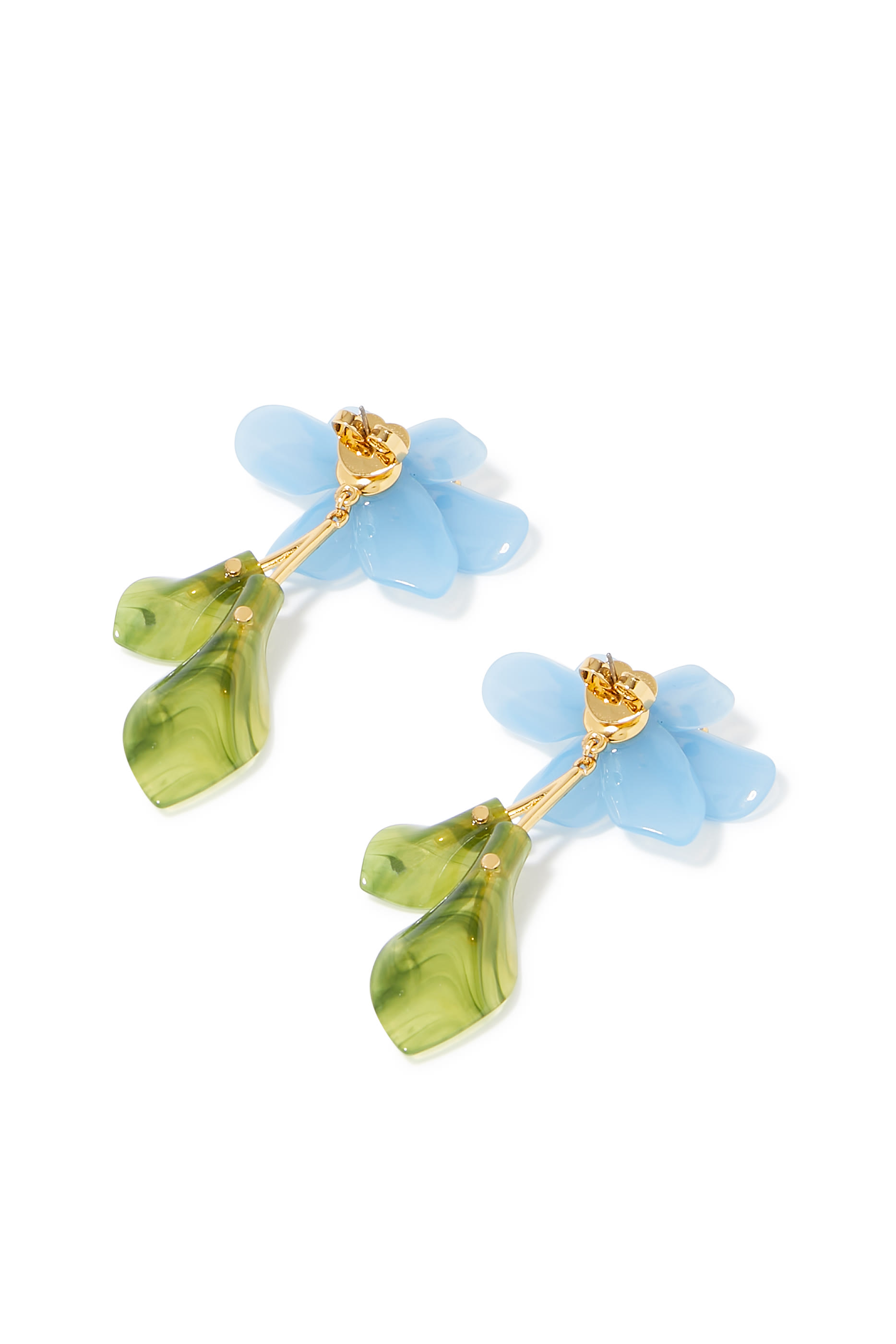 أقراط برايتن اب ستيتمنت مطلية بالمينا معدن مطلي بالذهب