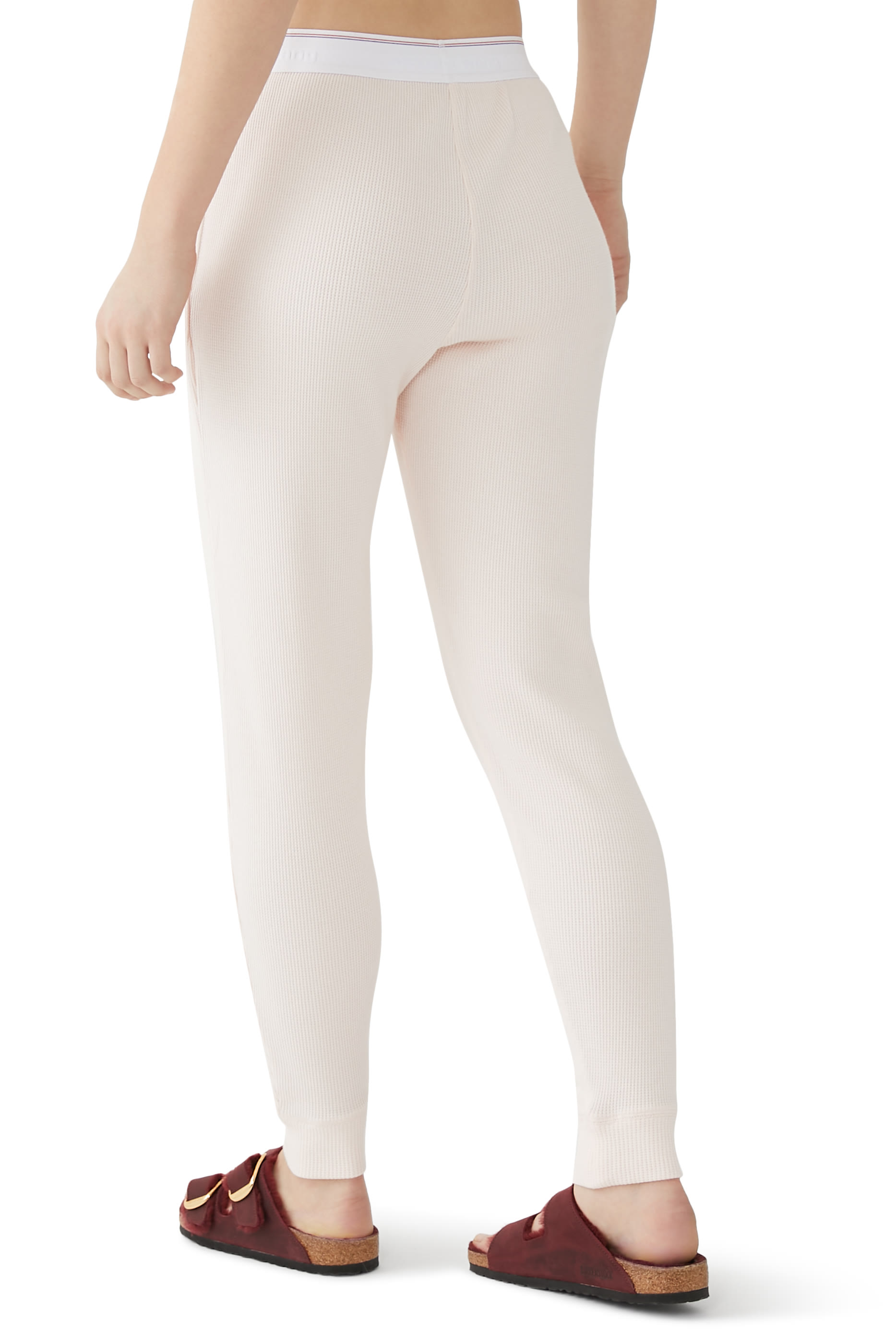 بنطال رياضي وافل مزين بكريستال مثبت حراريا