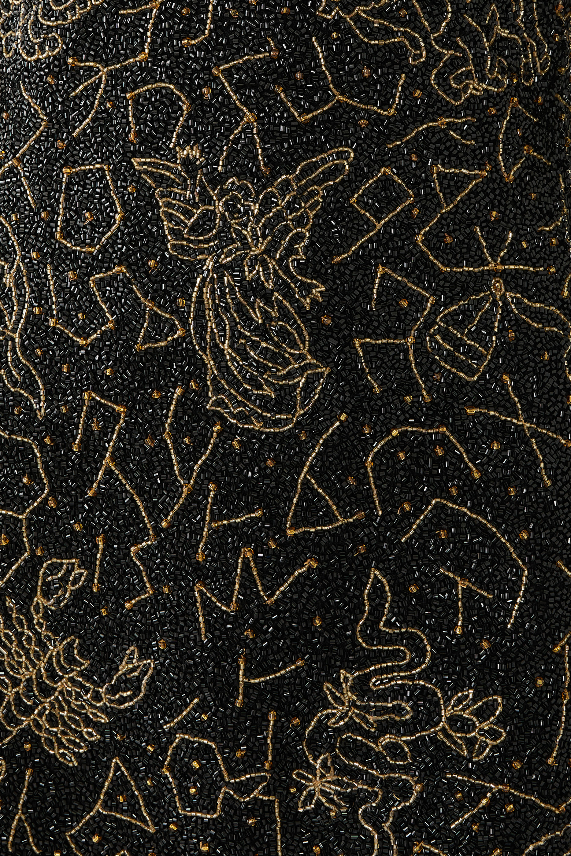 فستان زودياك شيفون قصير بأكمام طويلة - بإصدار حصري