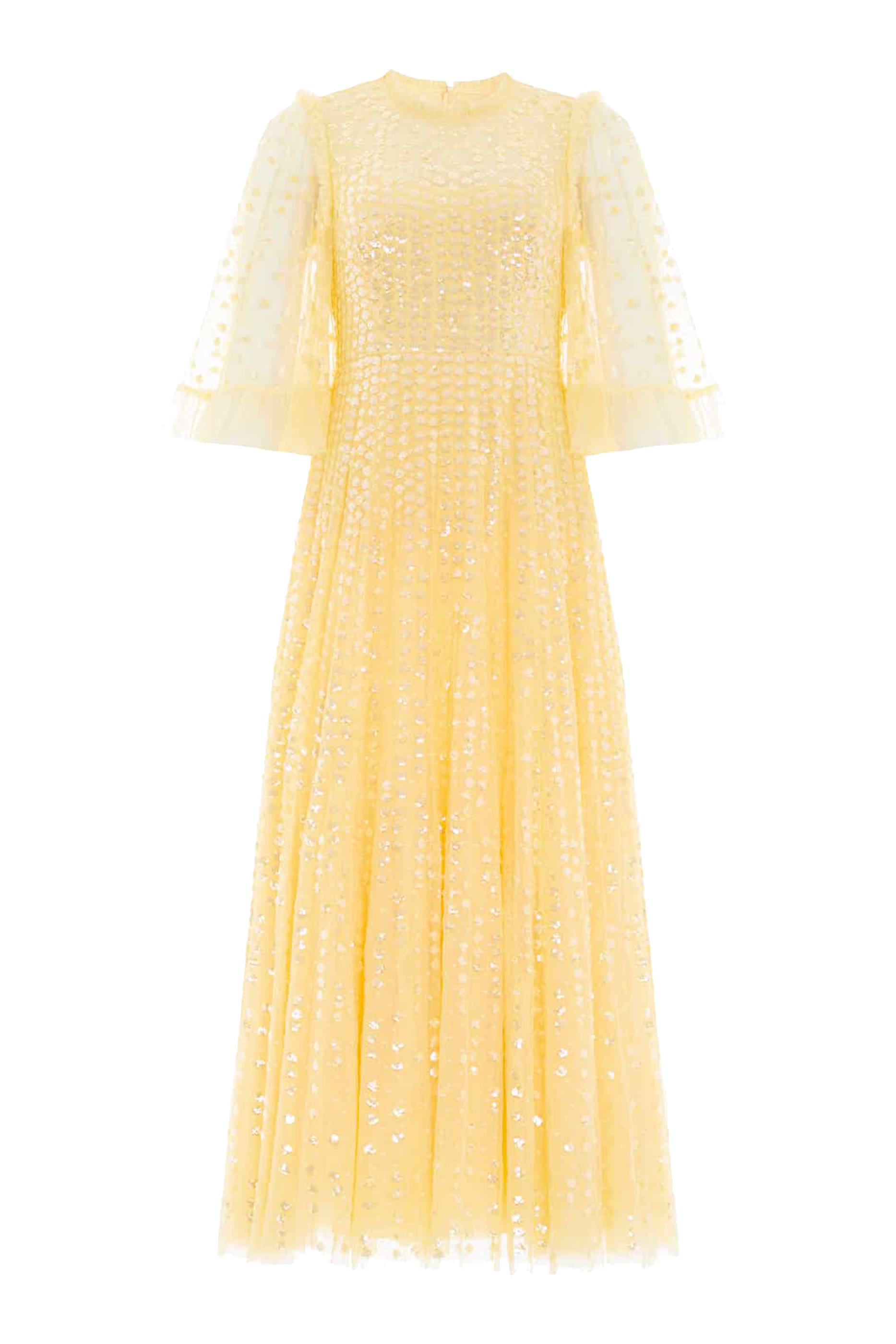 فستان سهرة راين دروب بأكمام قصيرة