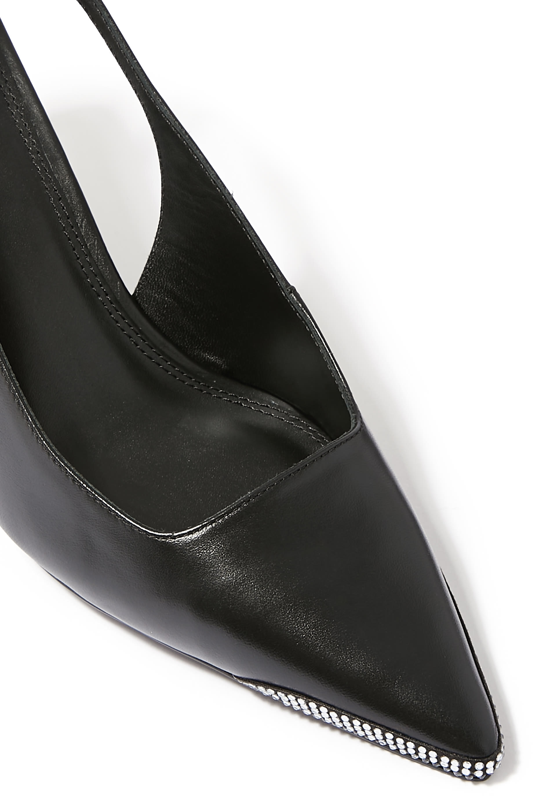 حذاء رافايلا مفتوح من الخلف بكعب 65 مم جلد