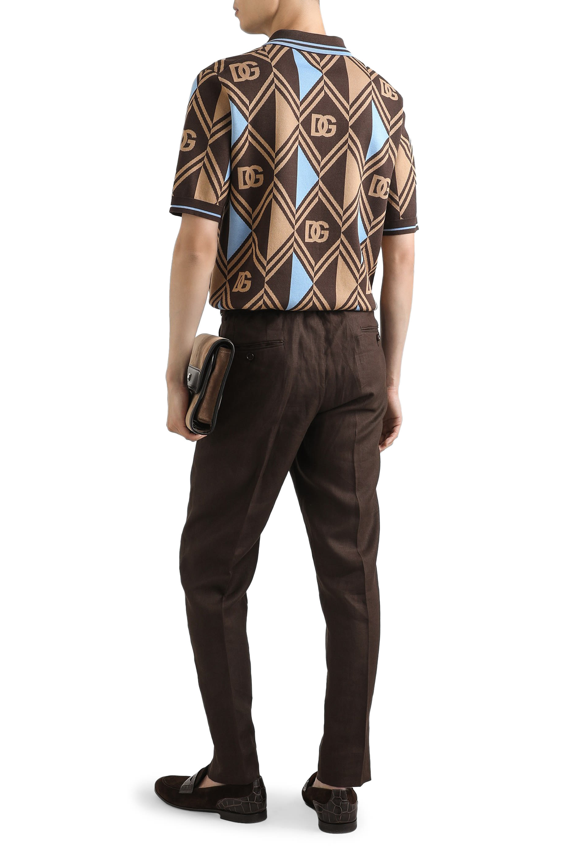 قميص بولو قطن جاكار بيكيه