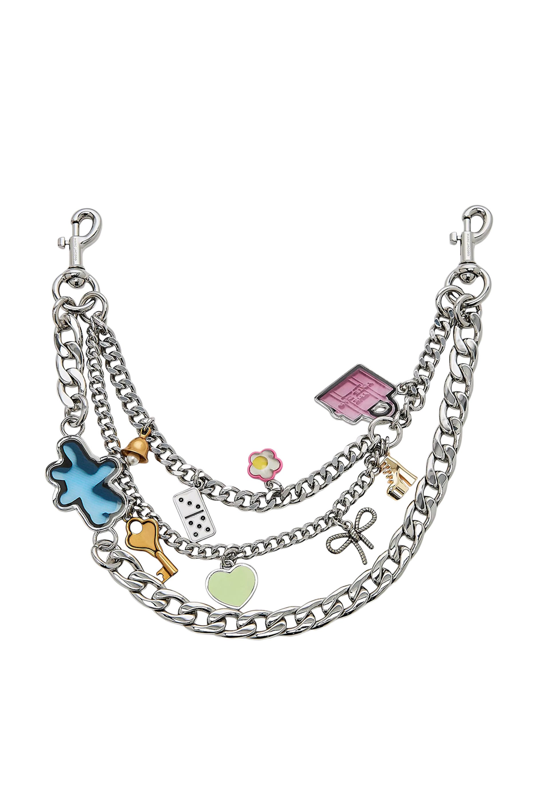 حمالة كتف سلسلة مزينة بحلي بتصميم ملصقات