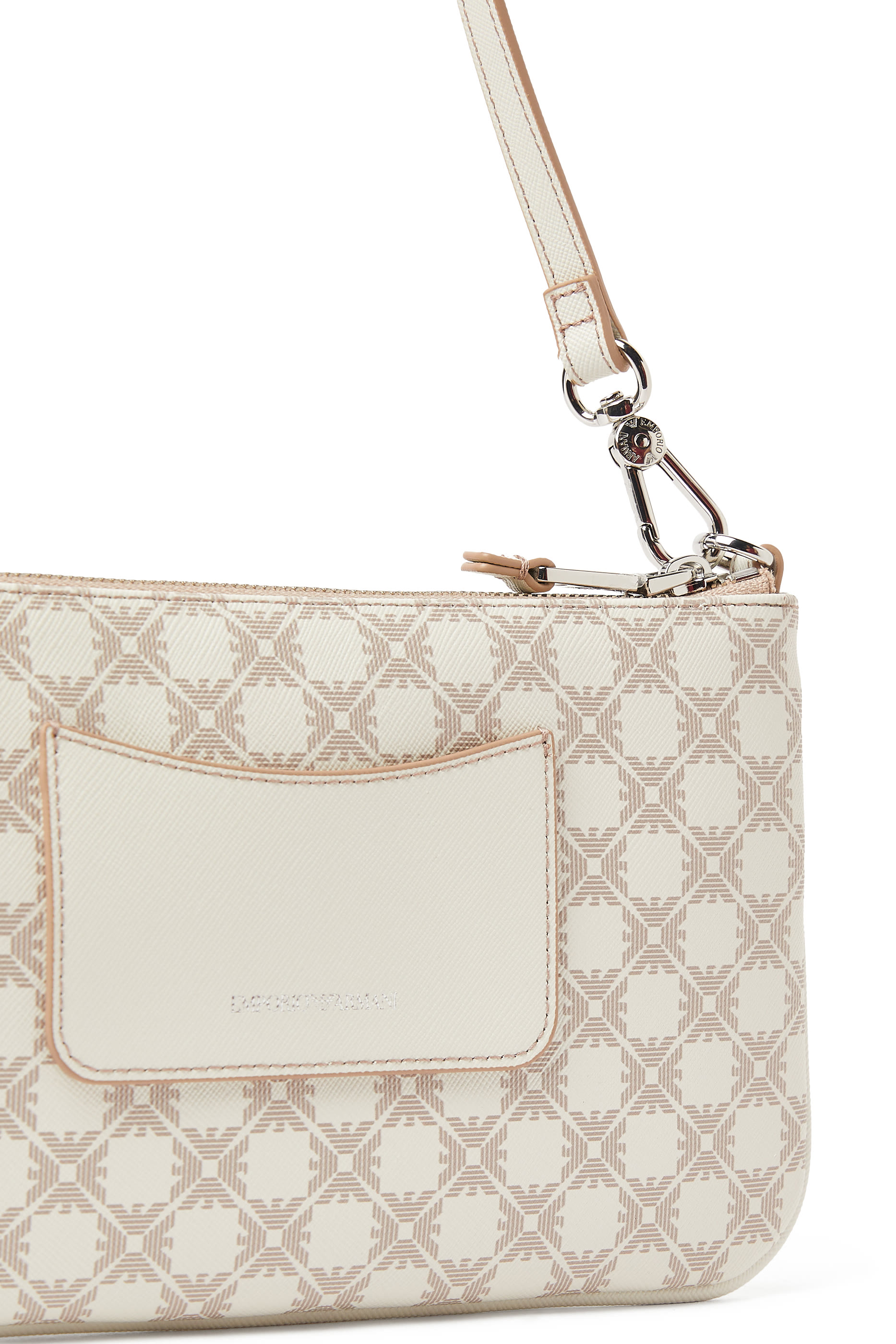 حقيبة كتف مزينة بحروف شعار الماركة بحجم صغير