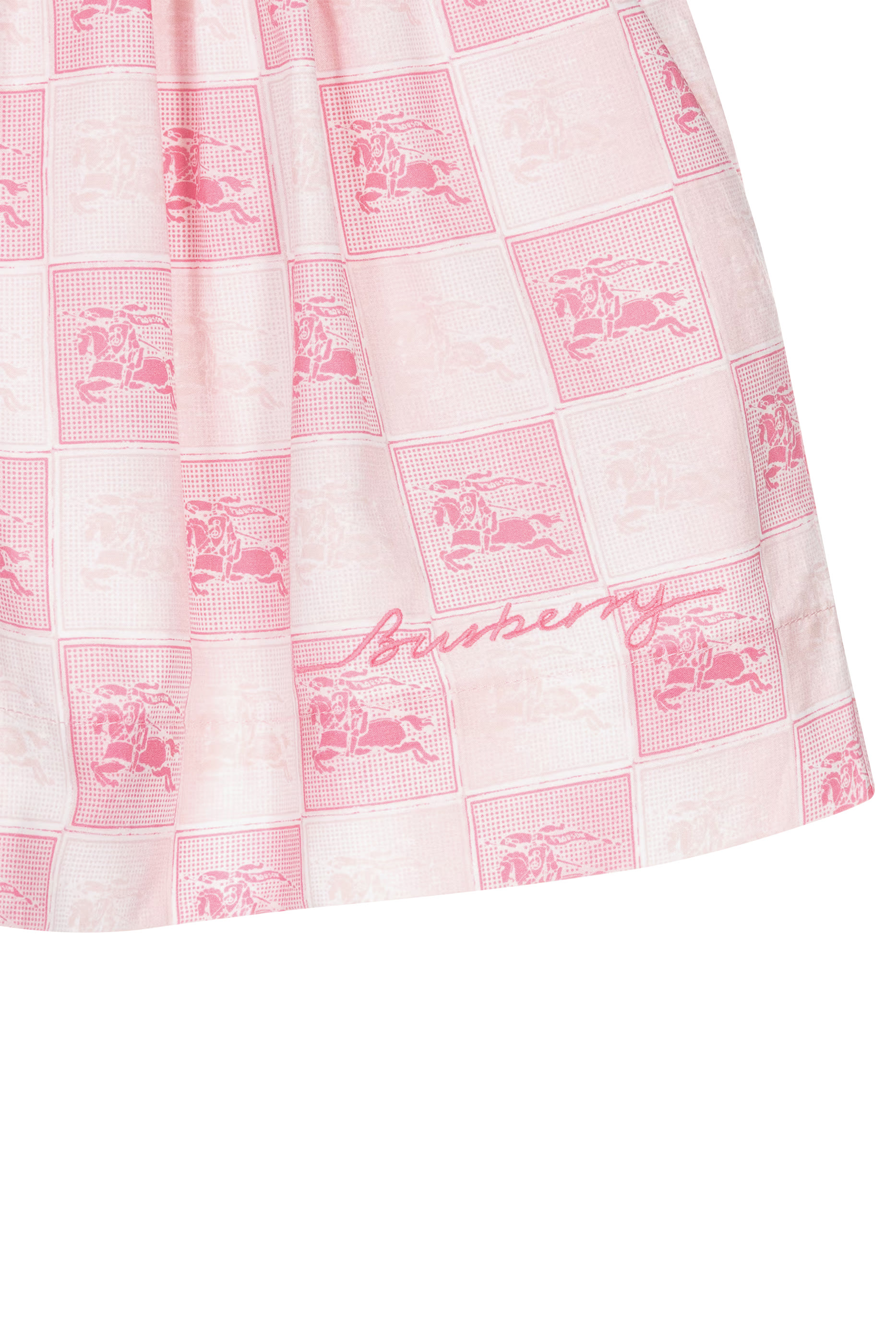 شورت بنقشات مربعات وفارس قطن للأطفال