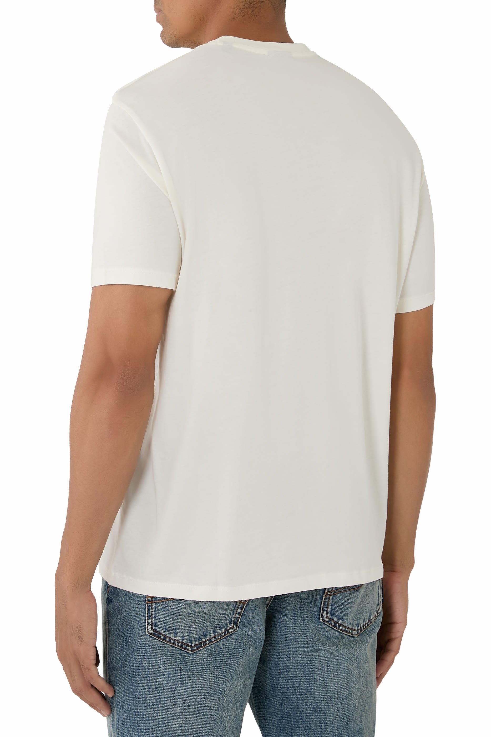 تيشيرت بشعار الماركة قطن جرسيه