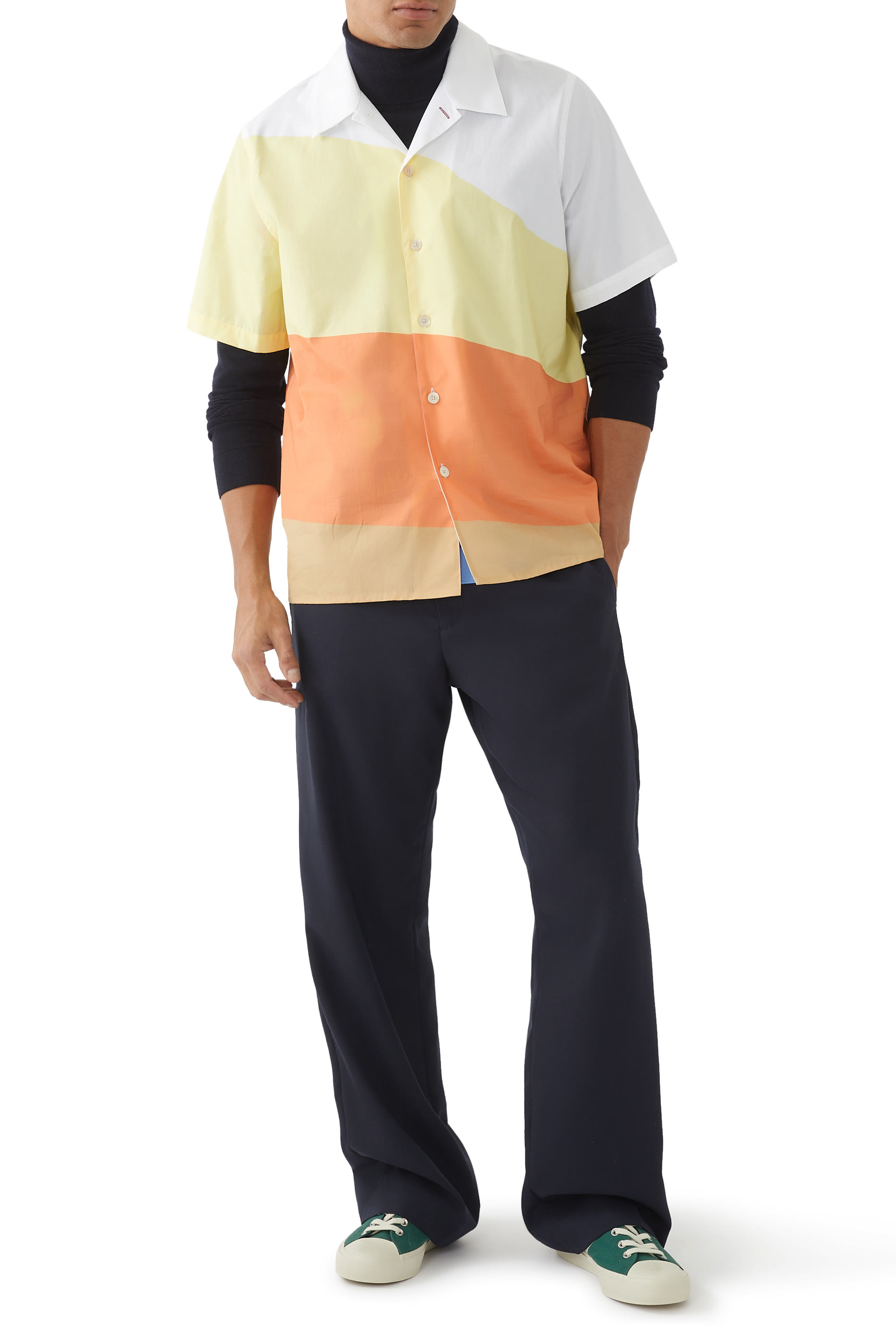 قميص بأكمام قصيرة قطن