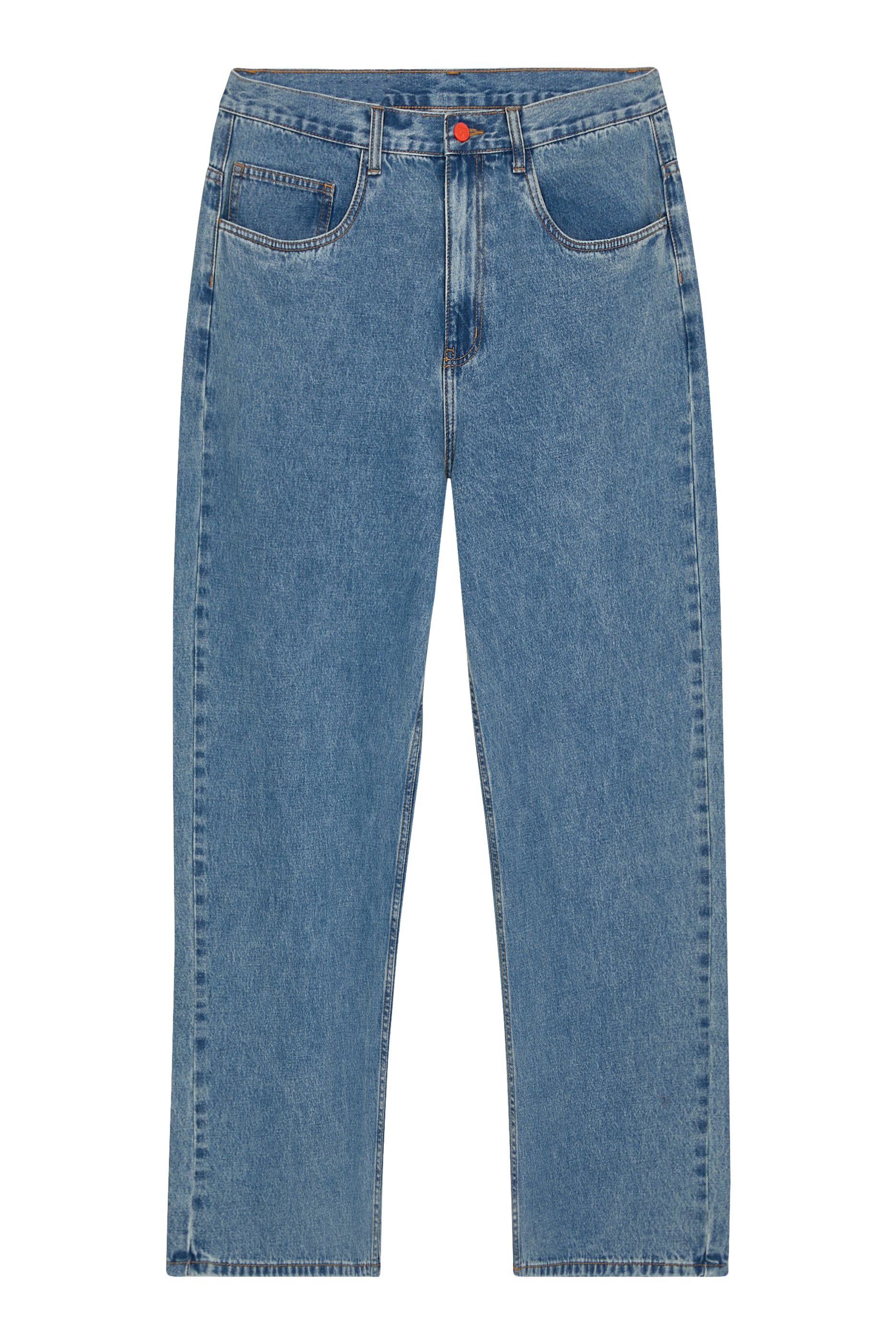 بنطال جينز بقصة واسعة