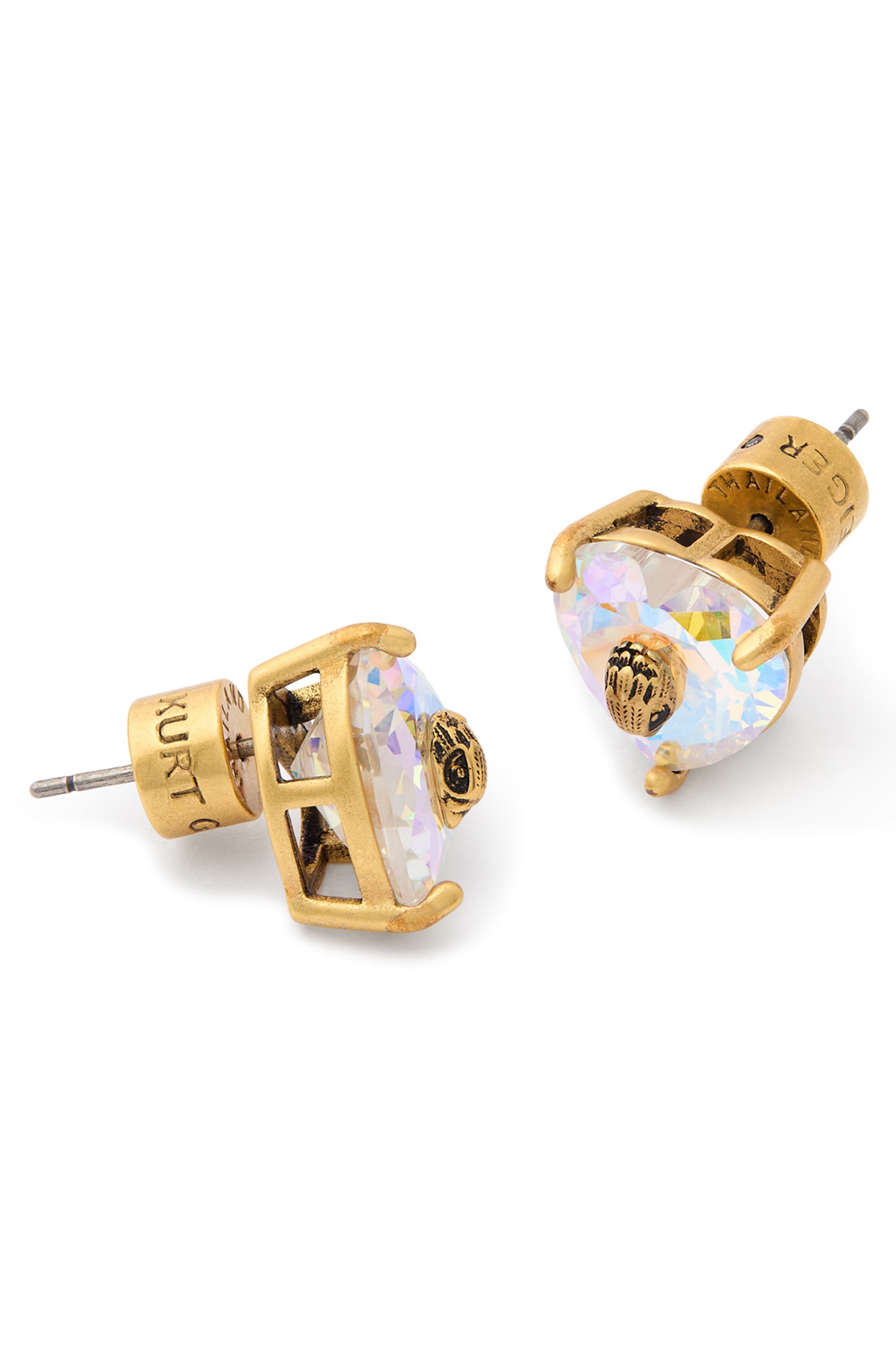 أقراط بتصميم قلب مرصعة بكريستال، نحايس