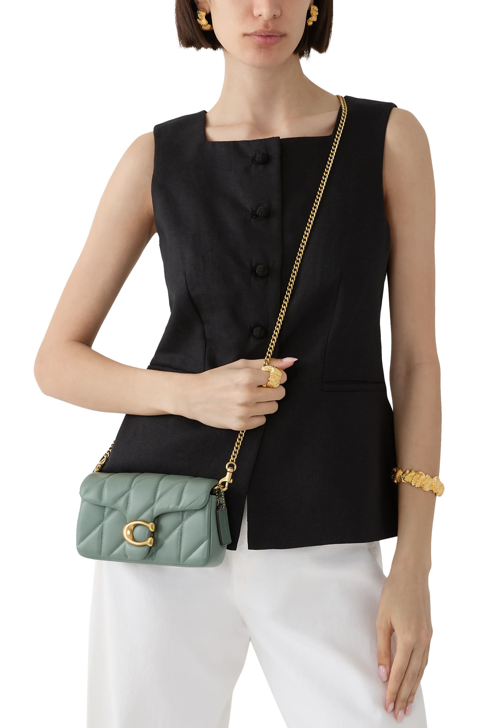 حقيبة تابي بيلو بحمالة وتصميم مبطن جلد