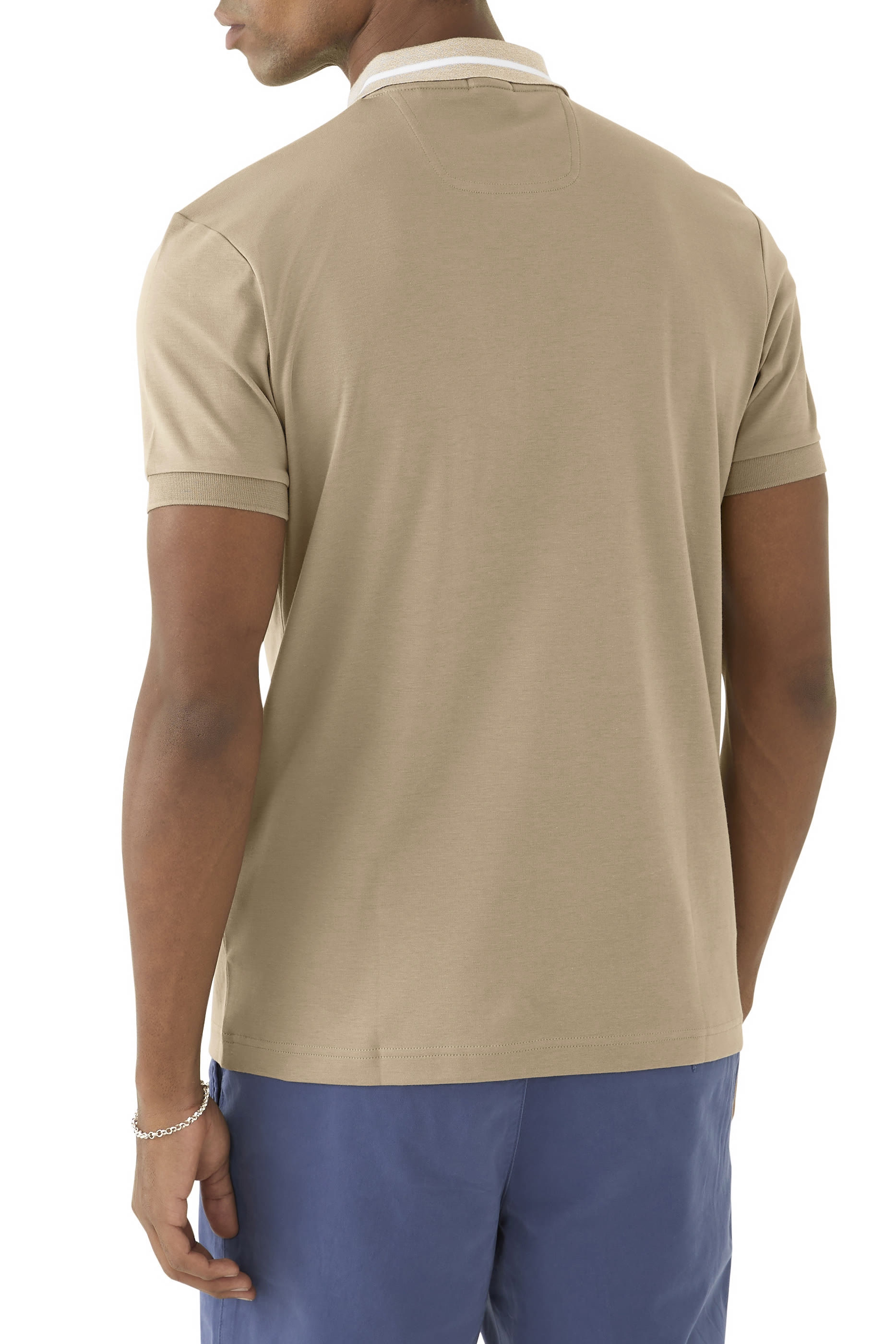 قميص بولو مطرز قطن