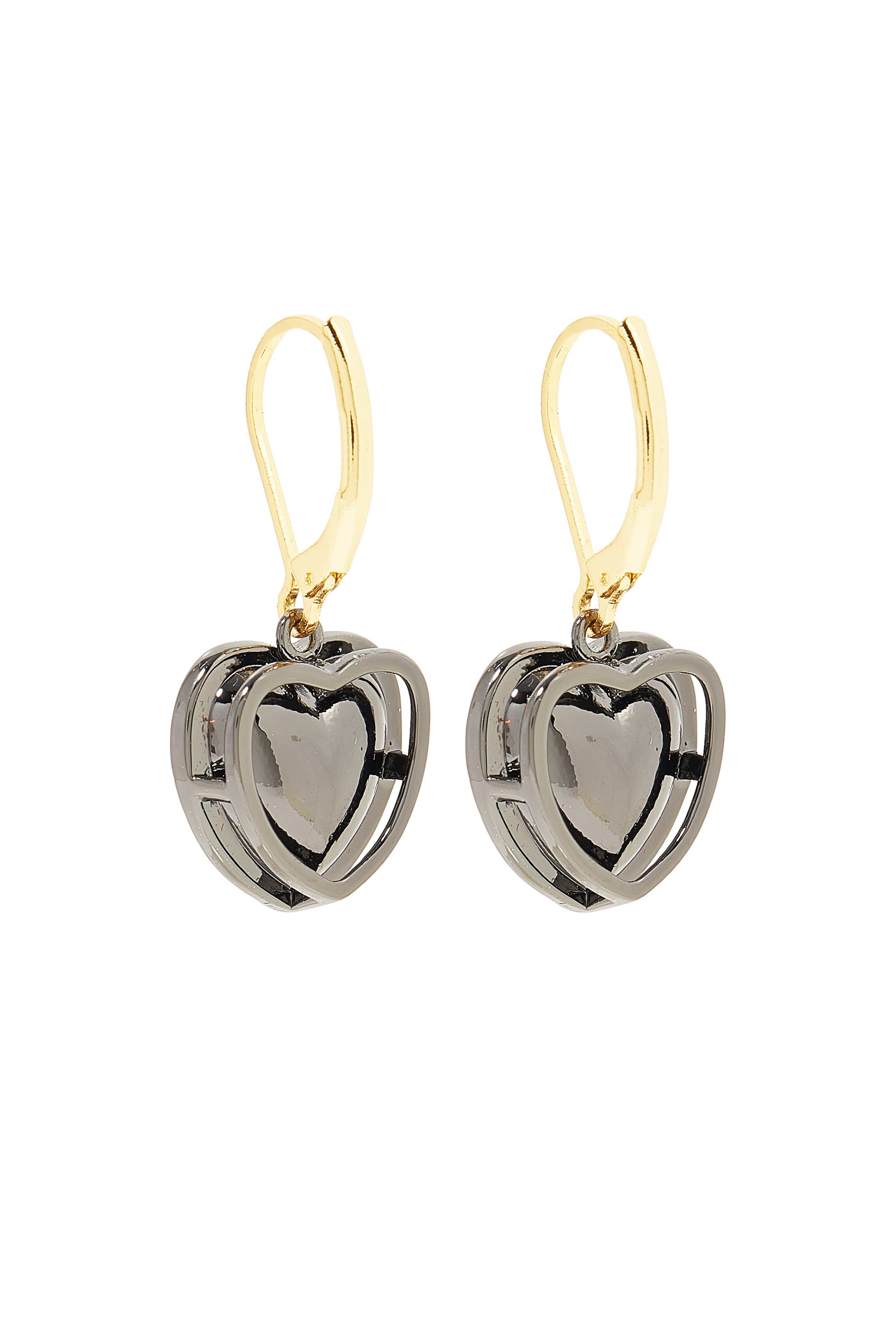 أقراط بتصميم قلب مرصعة بالكريستال