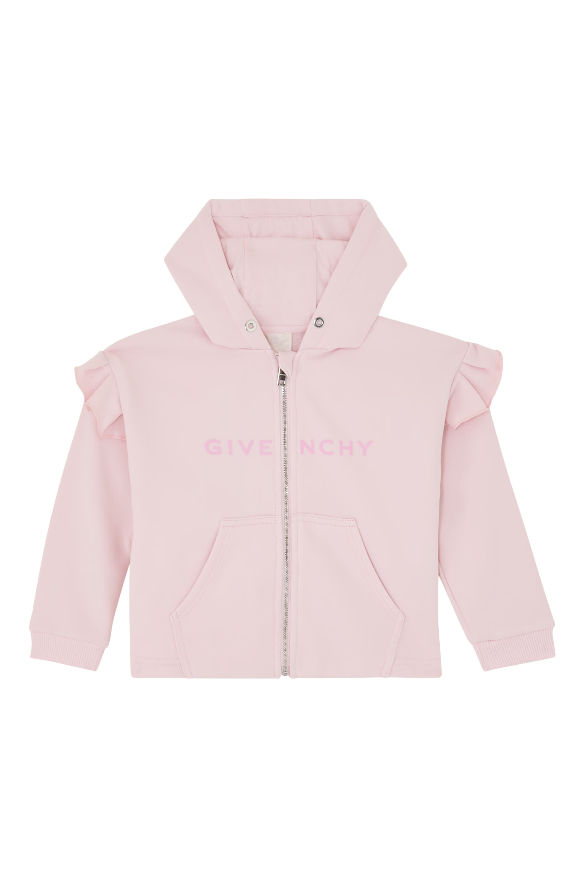 هودي بسحاب مزين بكشكش للأطفال