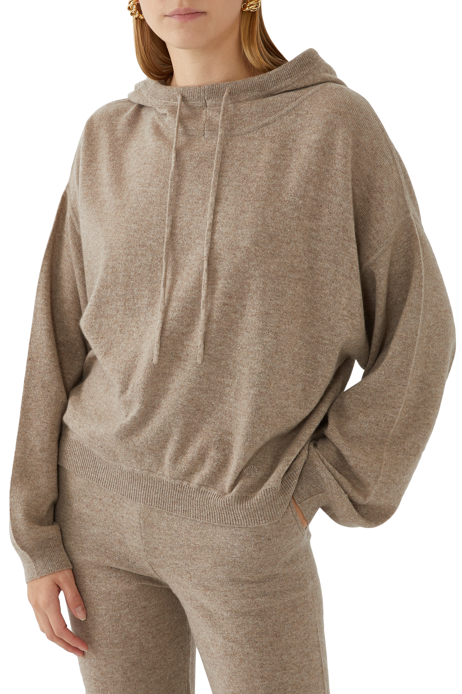 هودي منسوج برباط تضييق