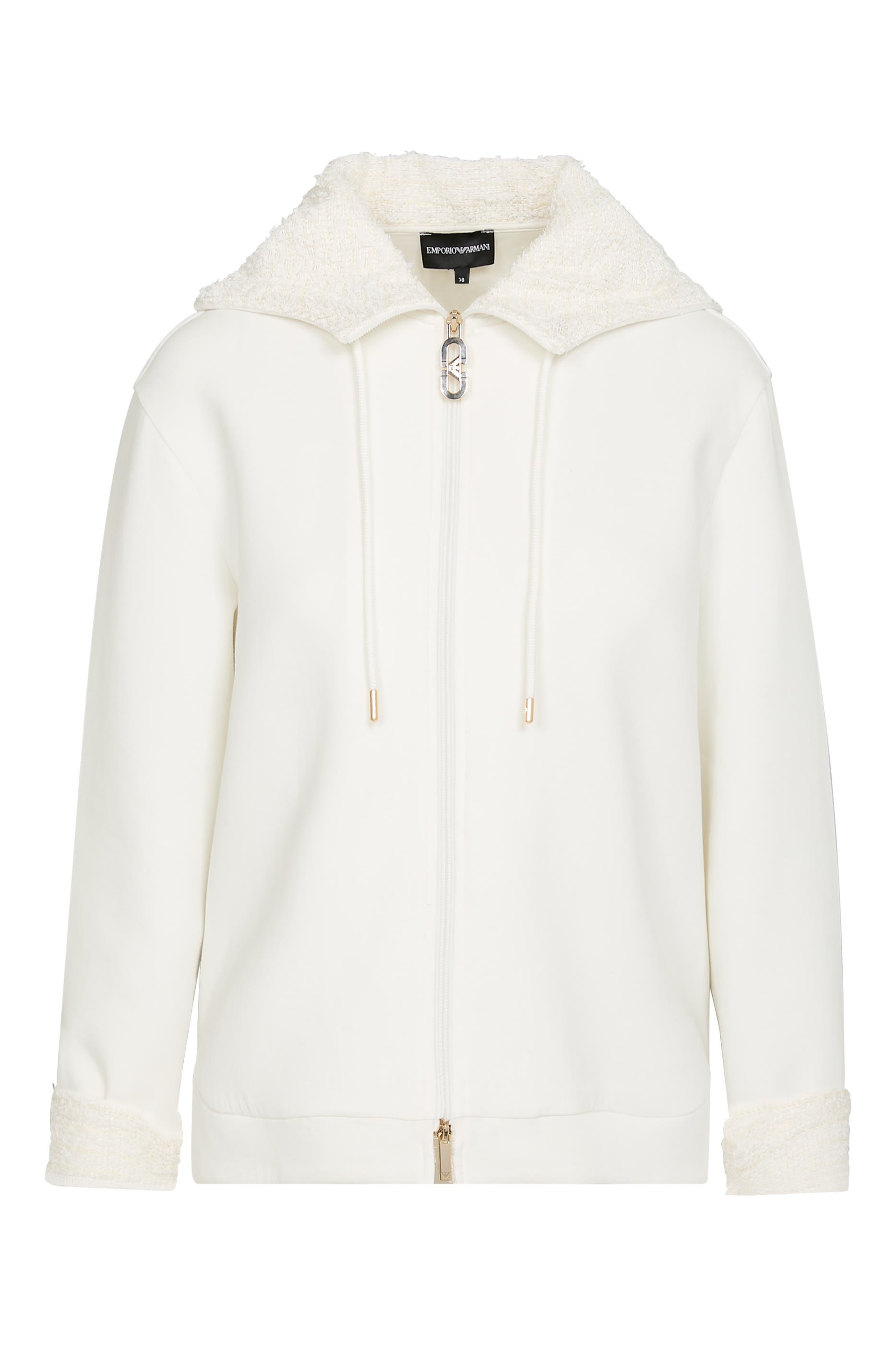 سويت شيرت بغطاء رأس جيرسيه مزدوج 