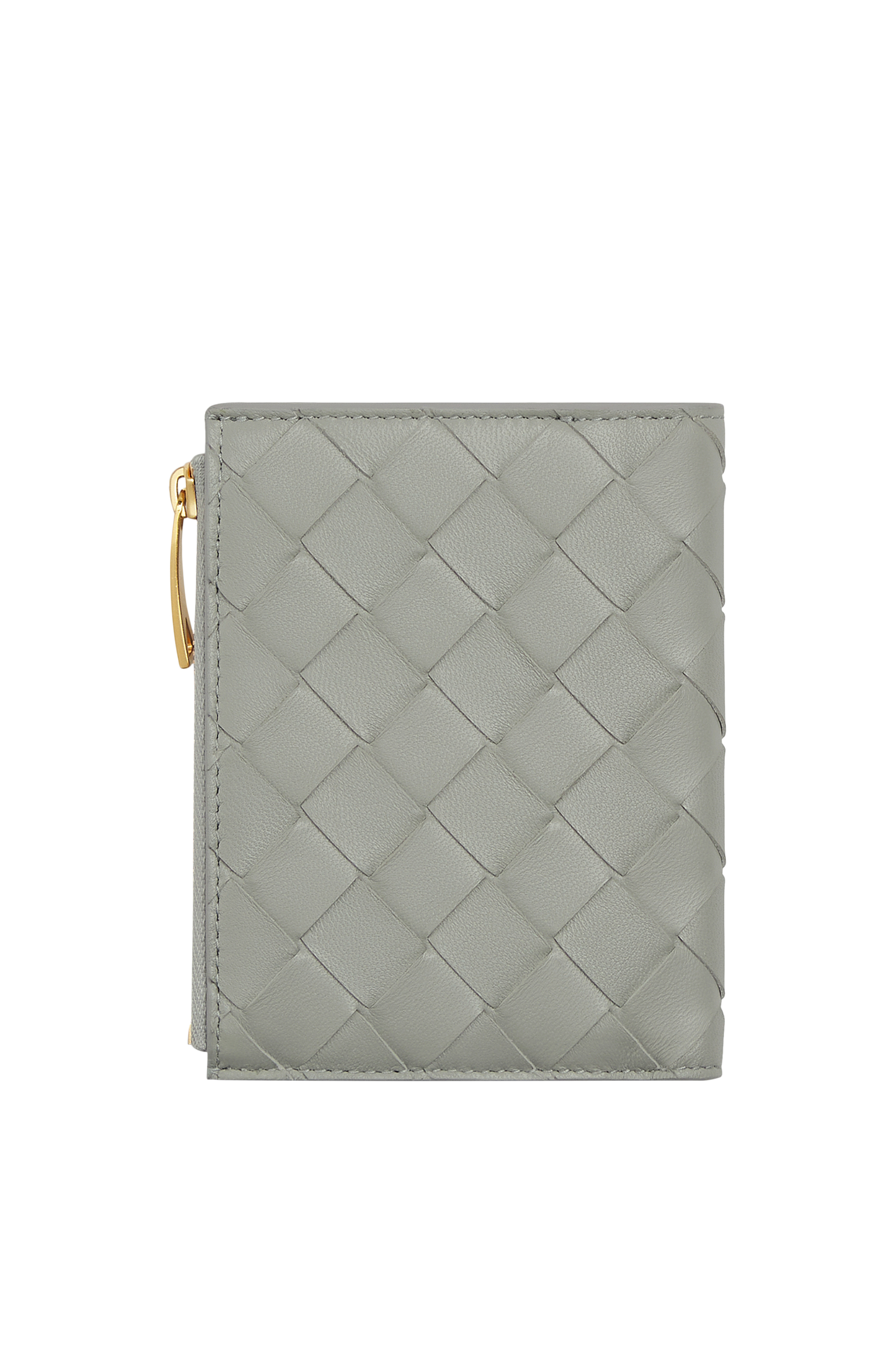 محفظة ثنائية الطي صغيرة بتصميم مجدول