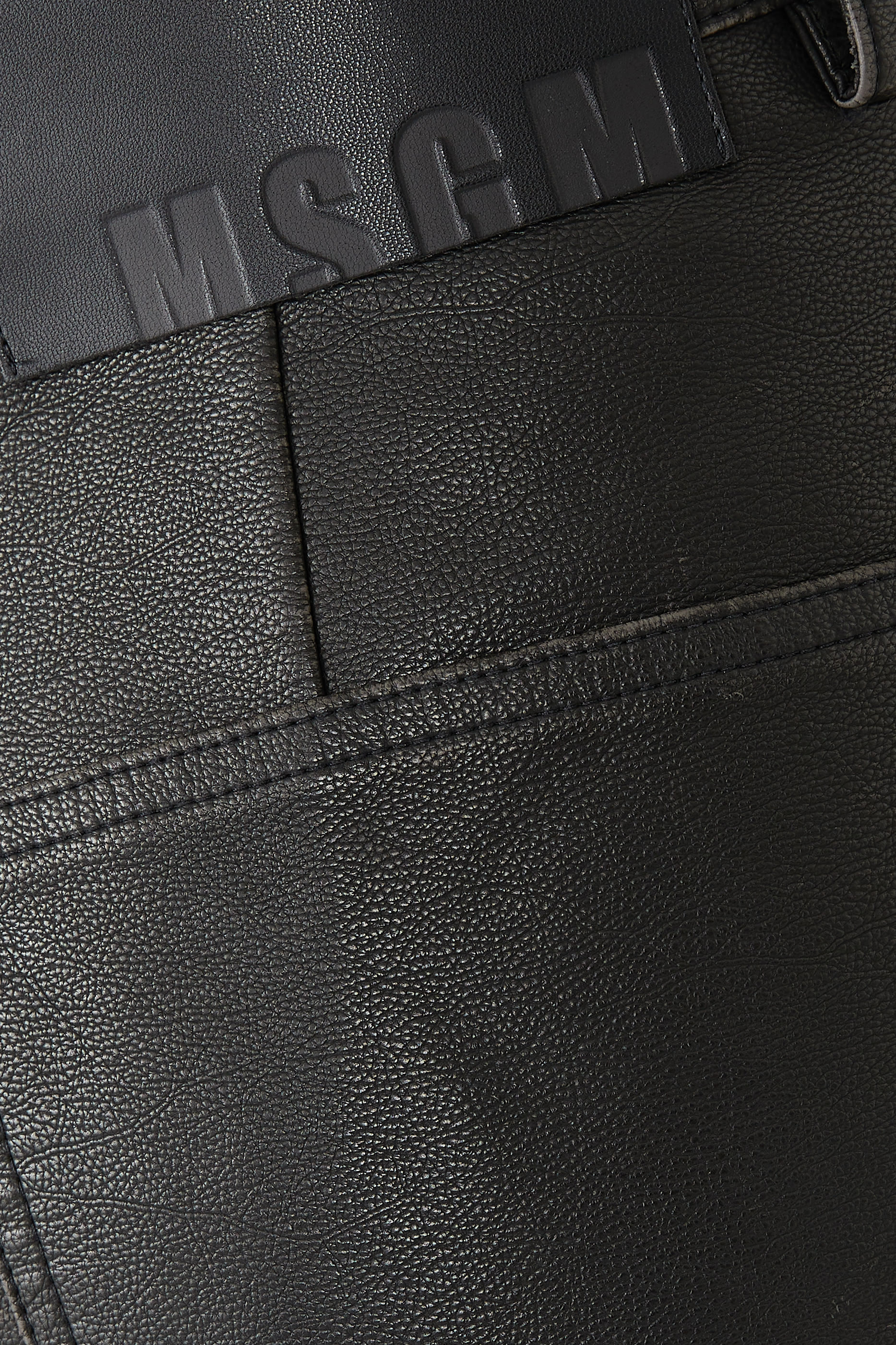 بنطال كارجو جلد صناعي