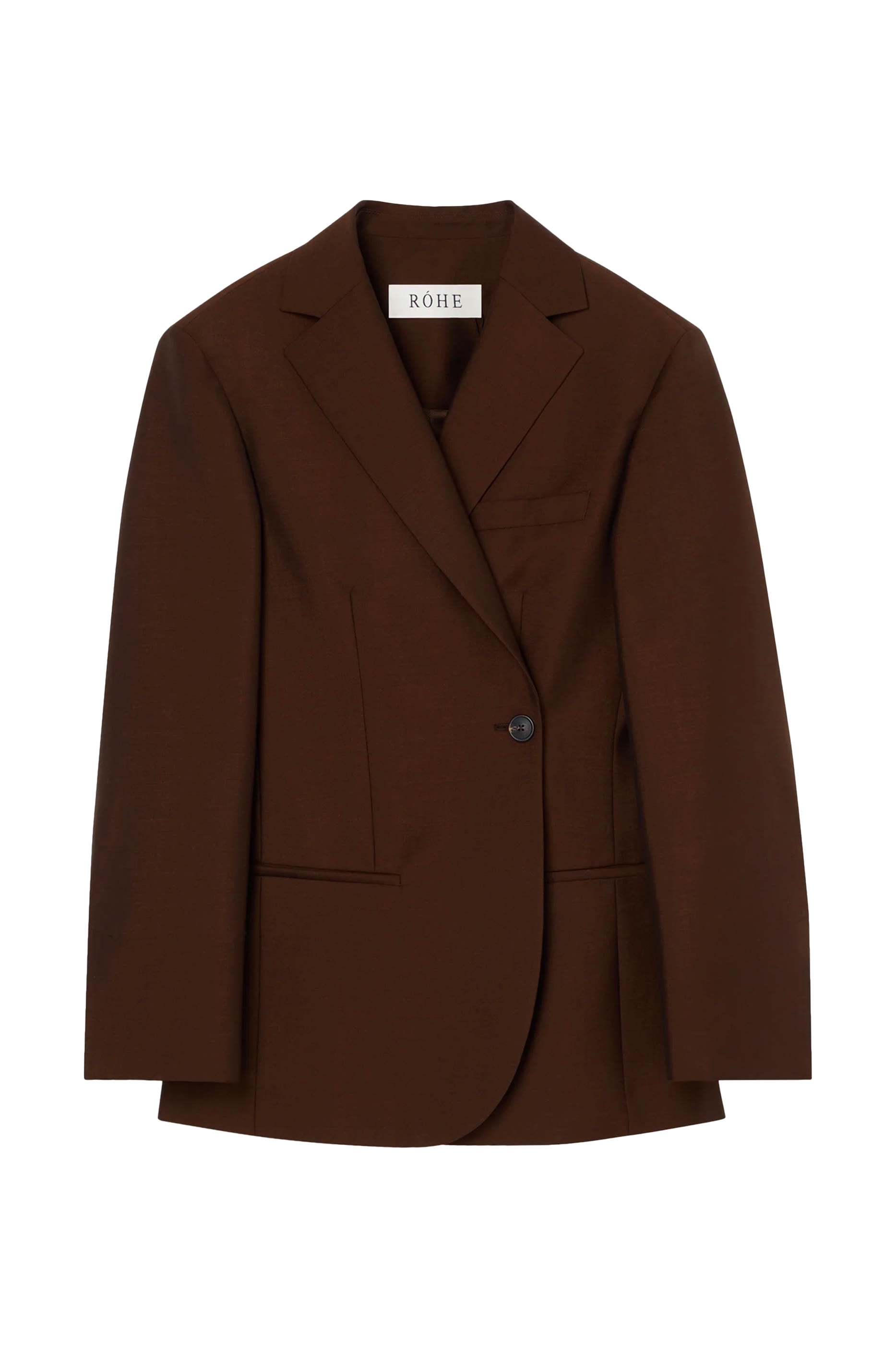  Dual Tone Piqué Overlap Suit Jacket