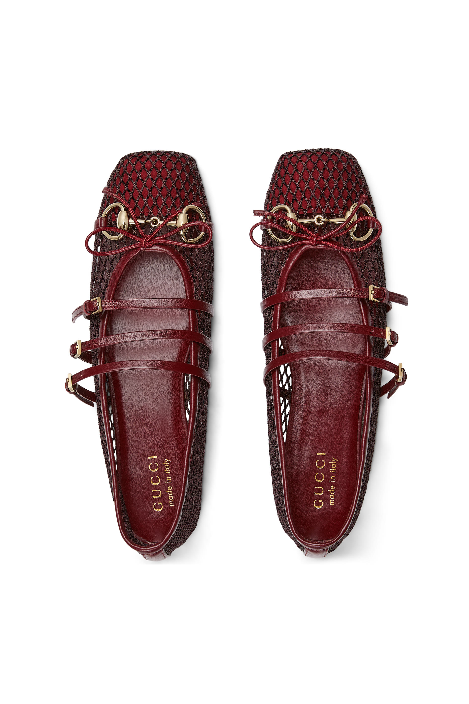 حذاء بالرينا بكعب مسطح وحلية لجام الحصان وشعار الماركة