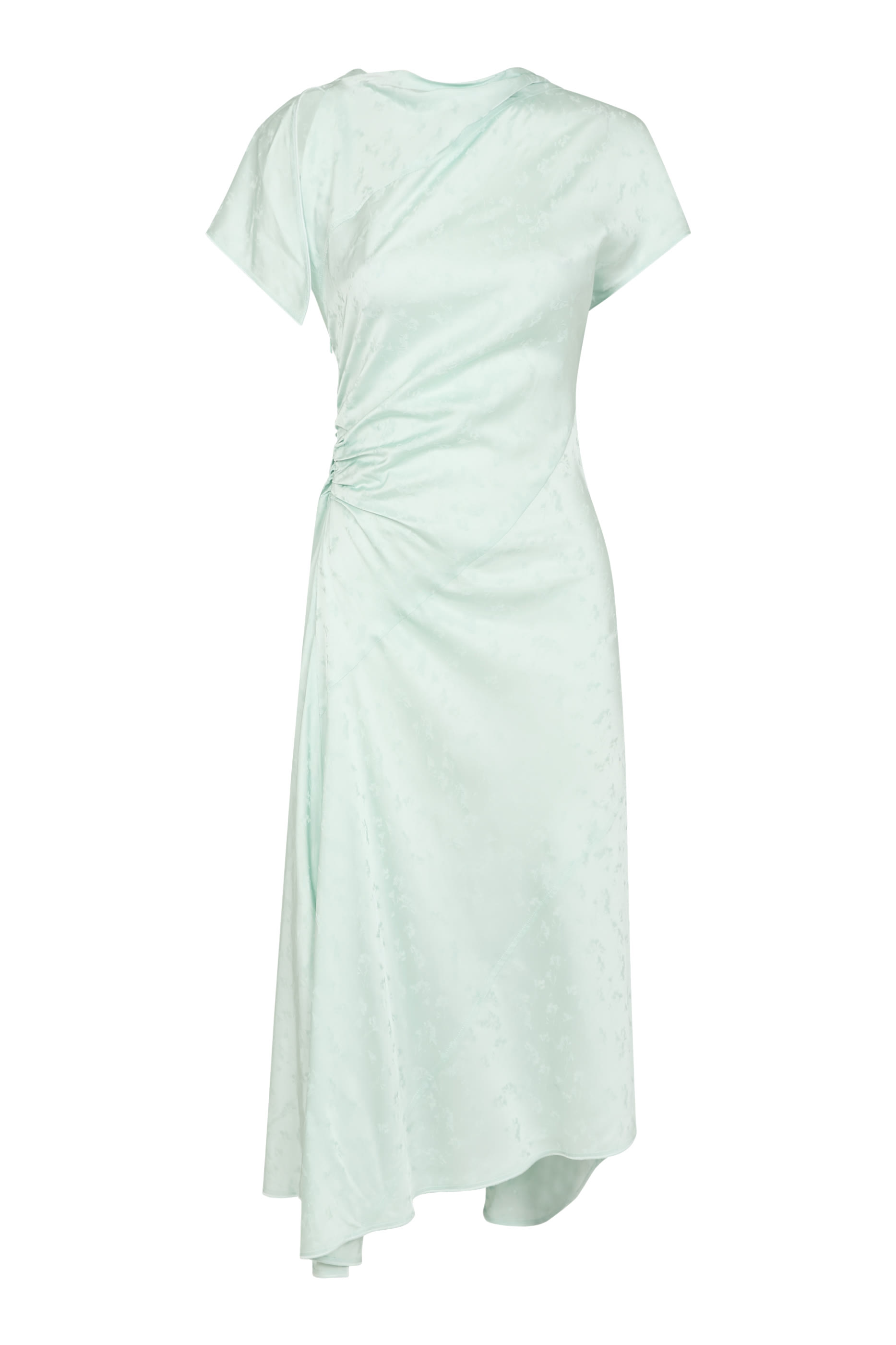 فستان بتصميم ملفوف غير متماثل متوسط الطول