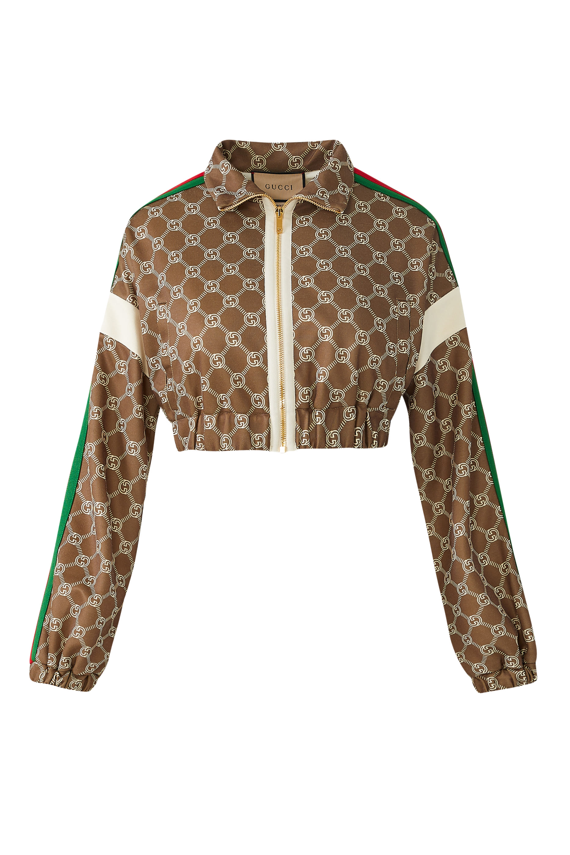 جاكيت بسحاب ونقشة حرفي GG