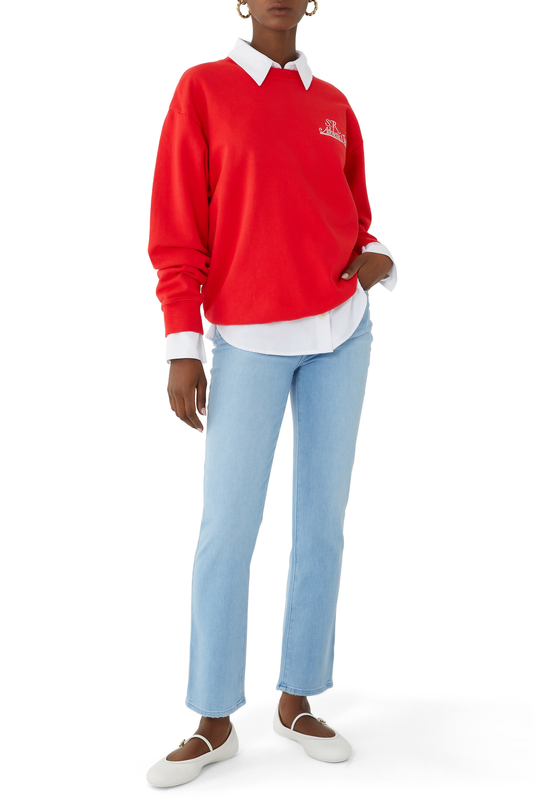 بنطال جينز سيندي بقصة ساق مستقيمة